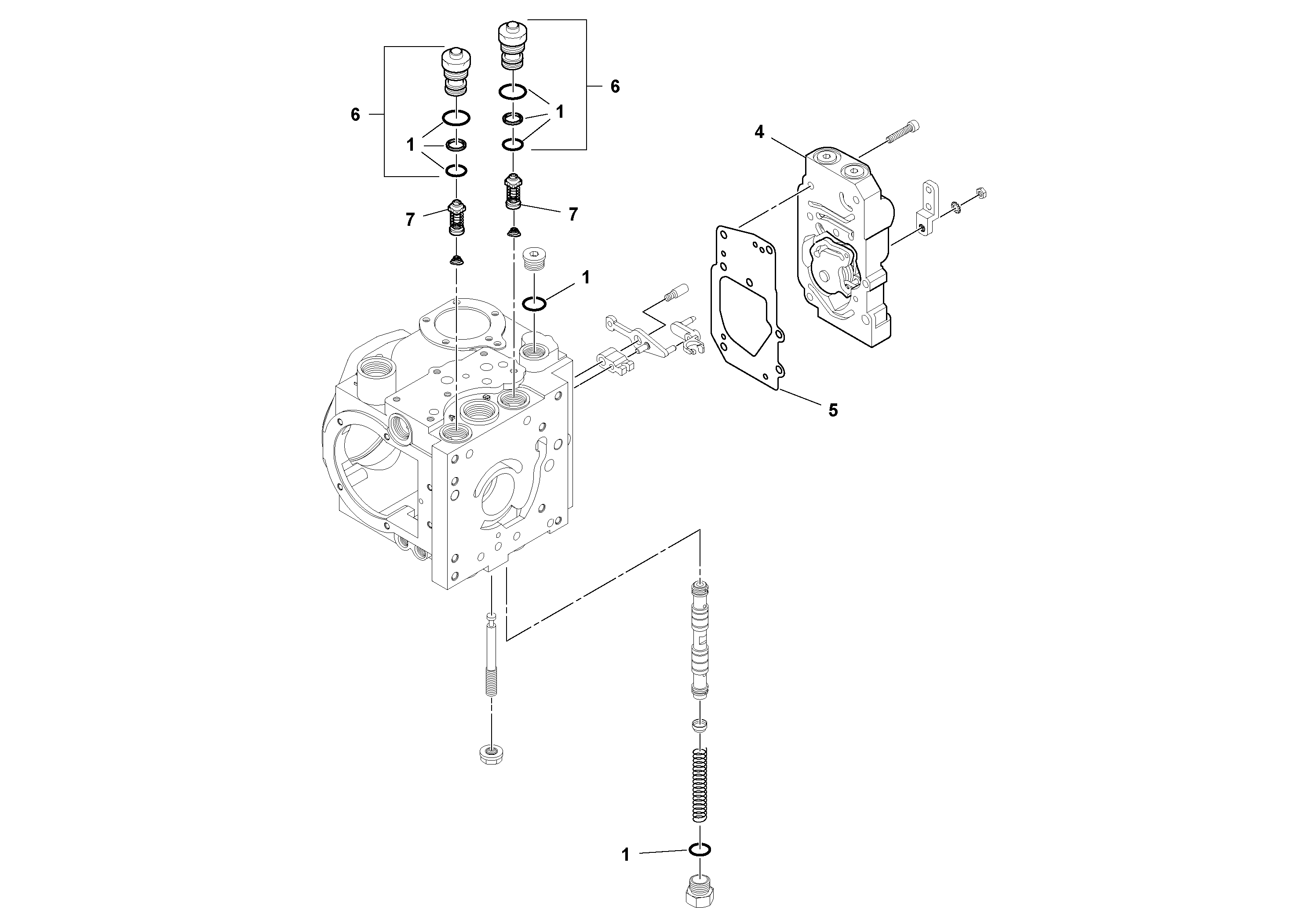 Схема запчастей Volvo SD25D/SD25F S/N 197379 - - 78208 Propulsion Pump 