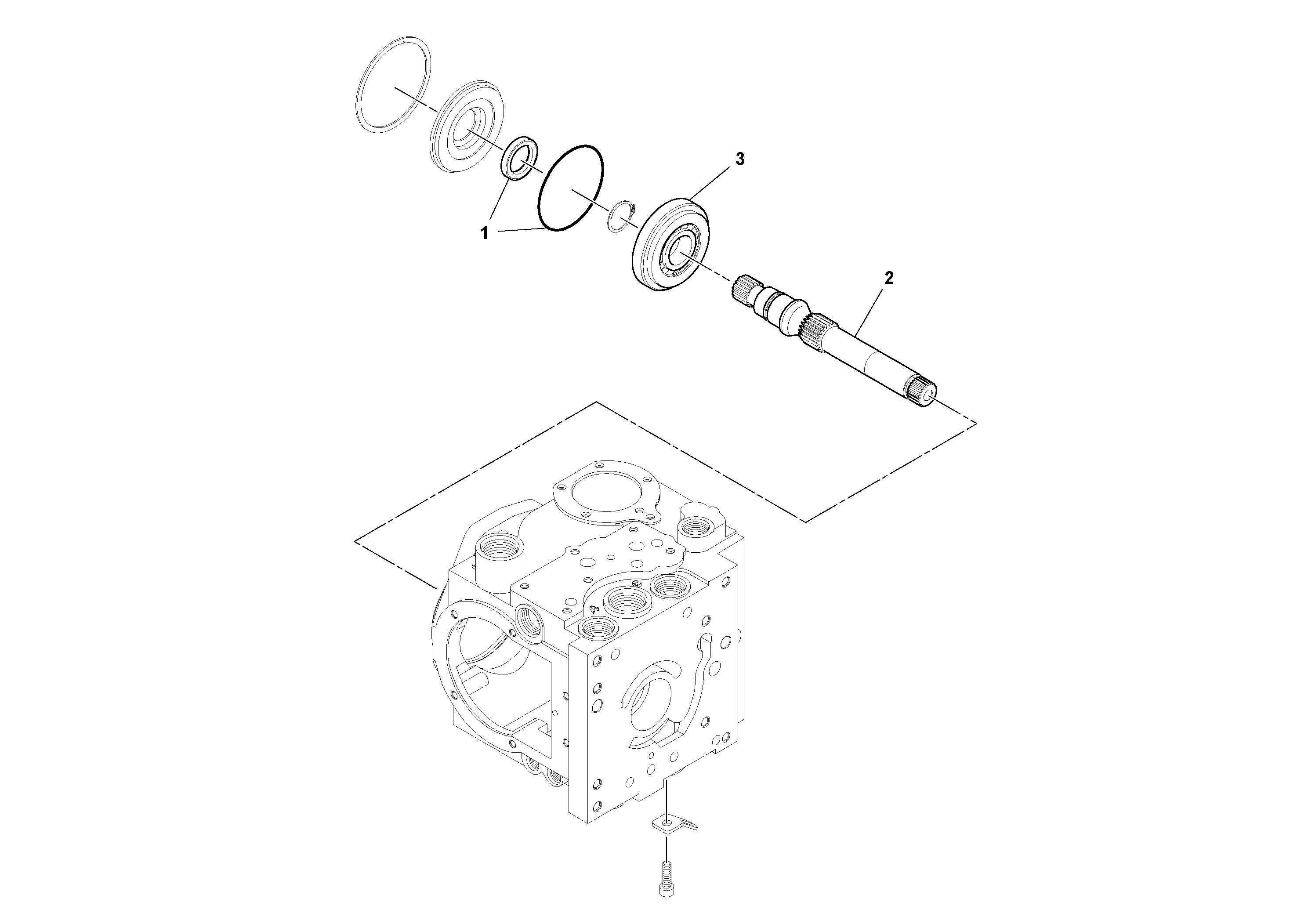 Схема запчастей Volvo SD25D/SD25F S/N 197379 - - 79731 Propulsion Pump 