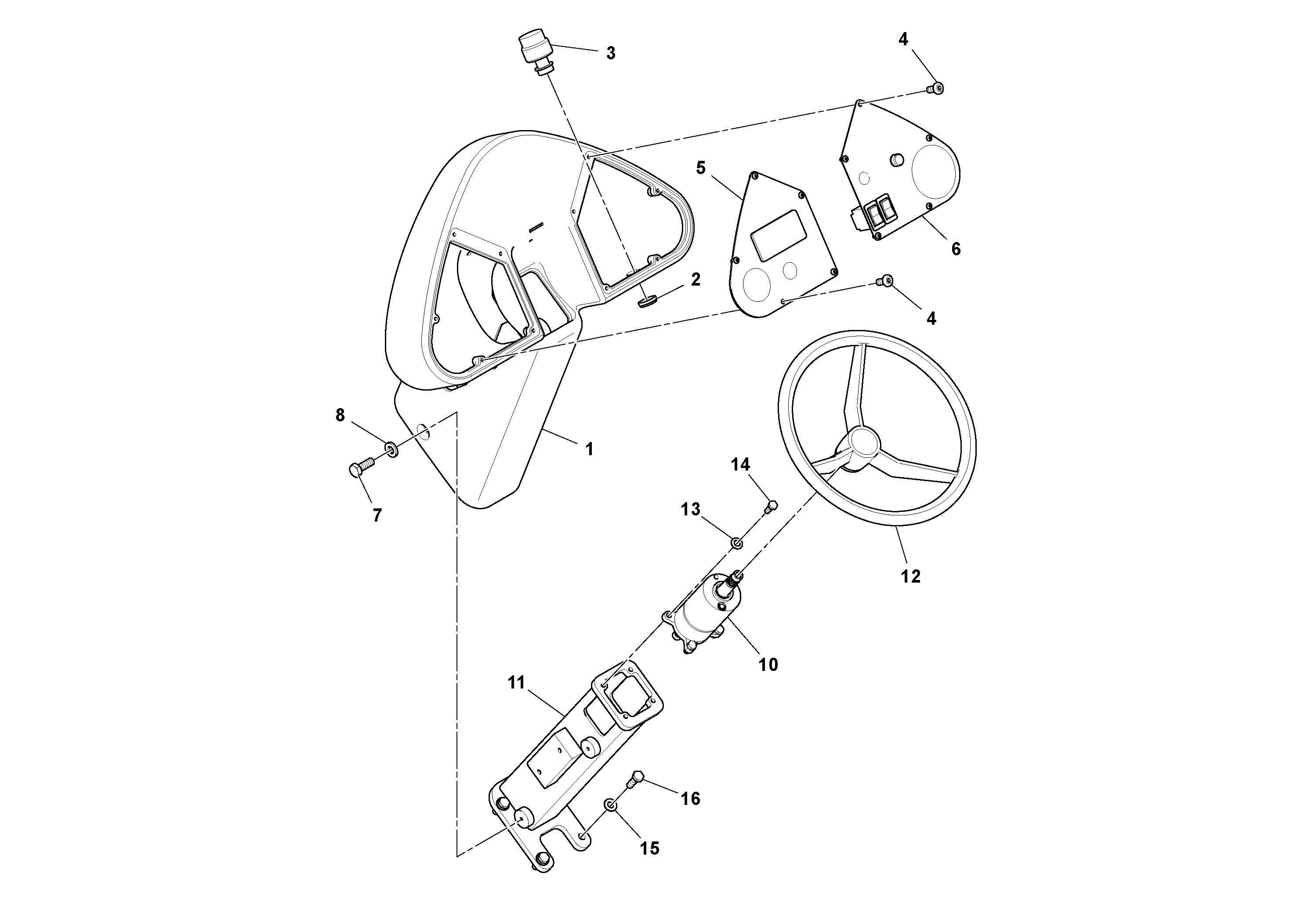 Схема запчастей Volvo SD25D/SD25F S/N 197379 - - 74715 Pedestal Assembly 