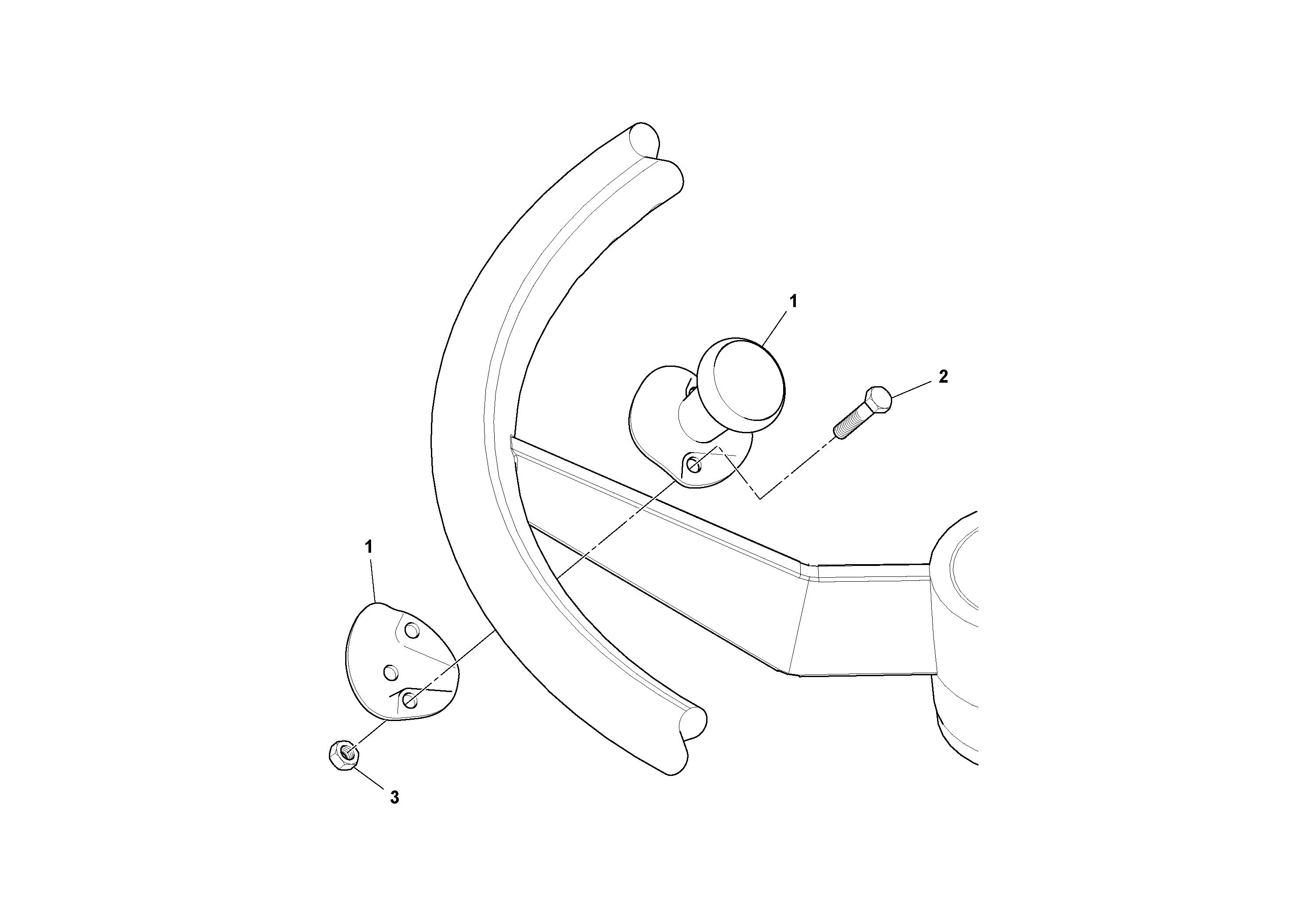 Схема запчастей Volvo SD25D/SD25F S/N 197379 - - 80351 Steering Knob Installation 