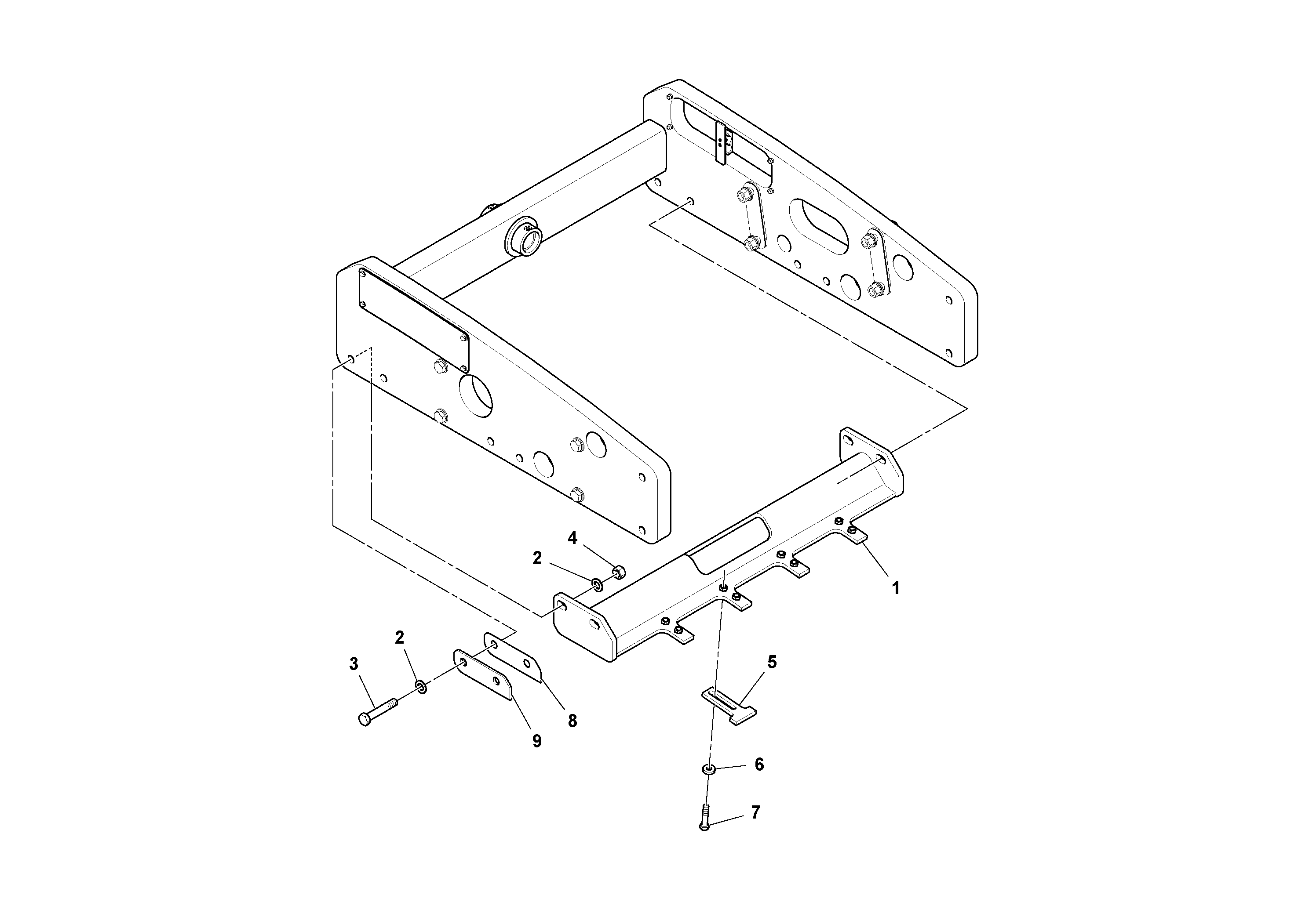 Схема запчастей Volvo SD25D/SD25F S/N 197379 - - 79043 Inside Scraper Installation 