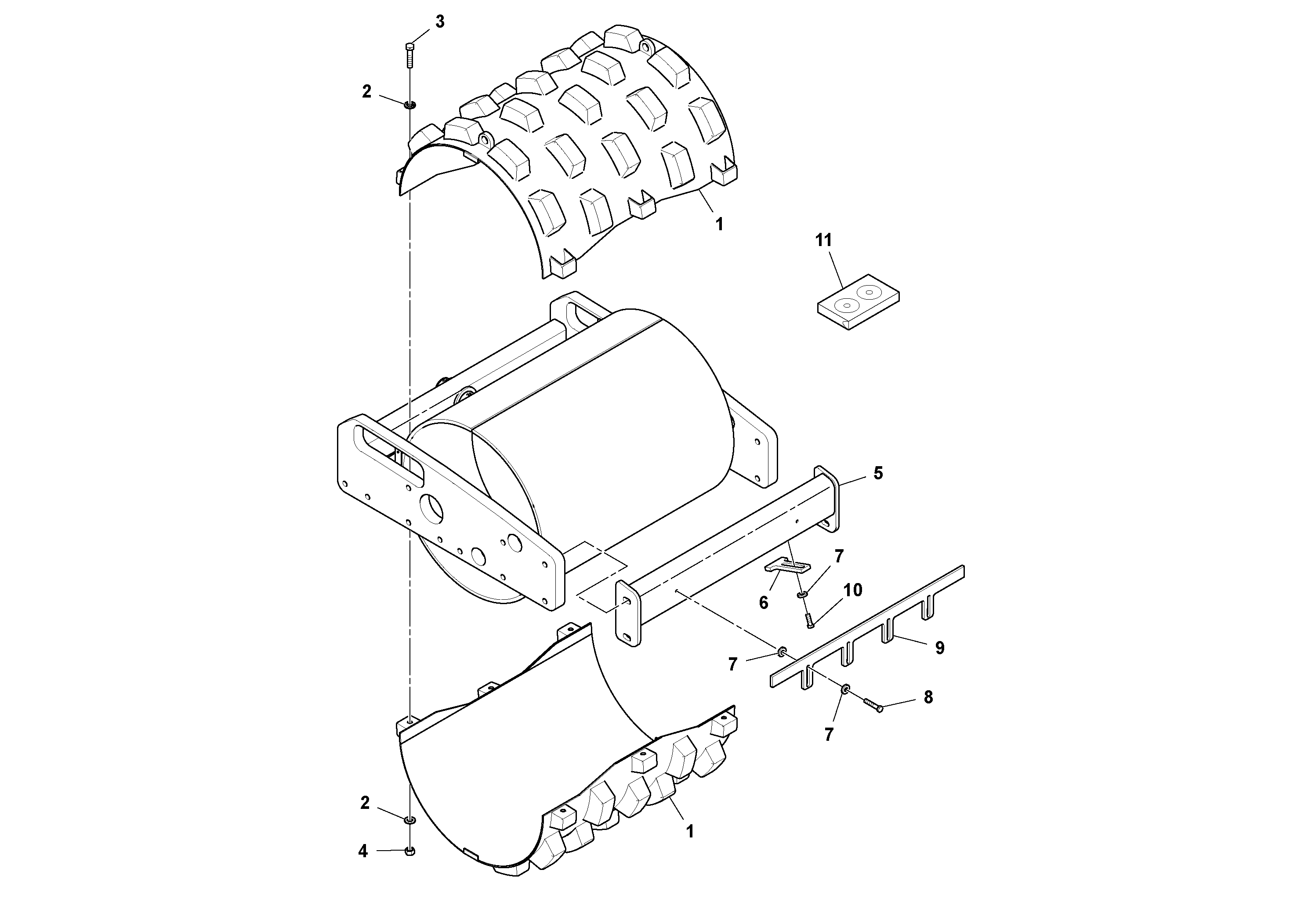 Схема запчастей Volvo SD25D/SD25F S/N 197379 - - 80717 Bolt-on Shell Installation 