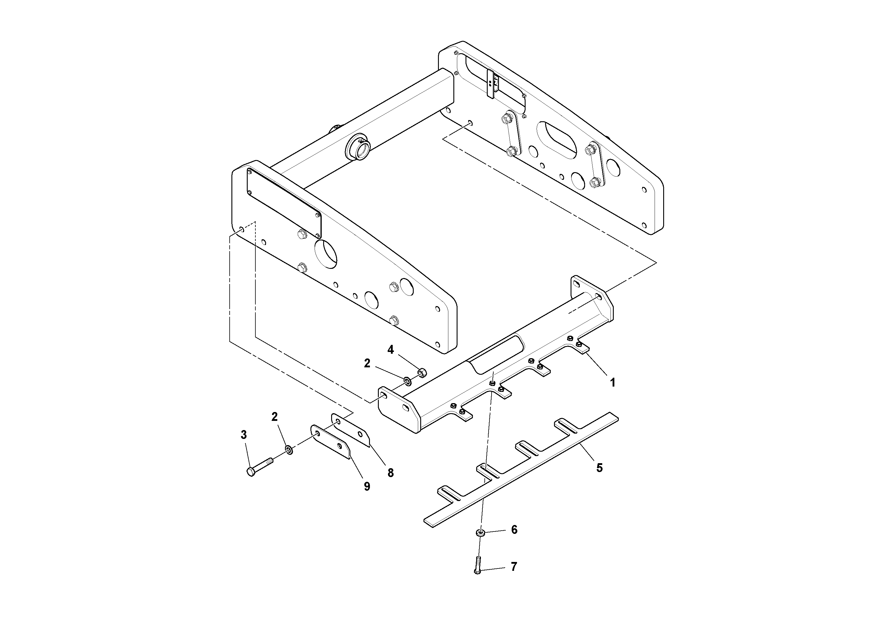 Схема запчастей Volvo SD25D/SD25F S/N 197379 - - 80872 Inside Scraper Installation 