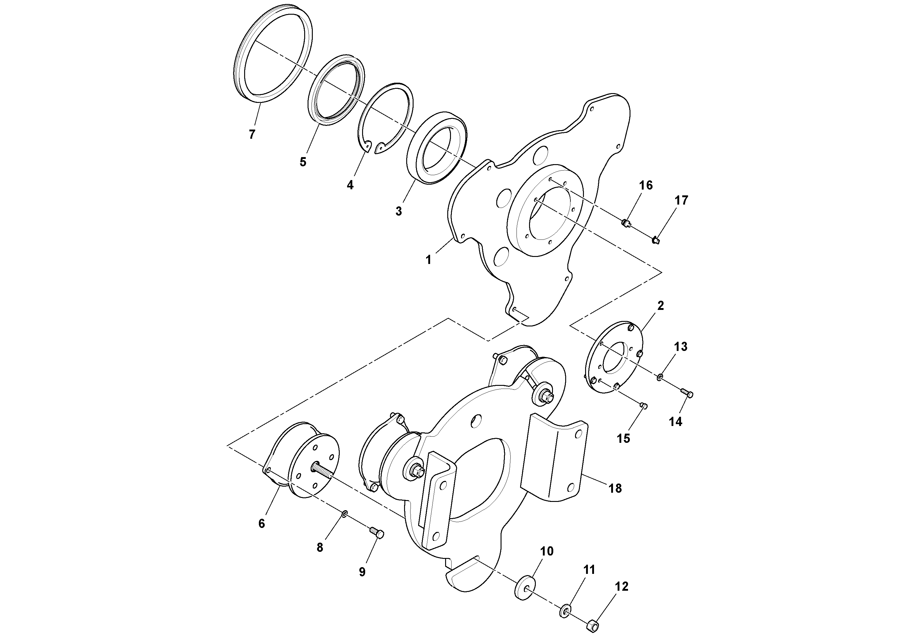 Схема запчастей Volvo SD25D/SD25F S/N 197379 - - 98882 Carrier Assembly 