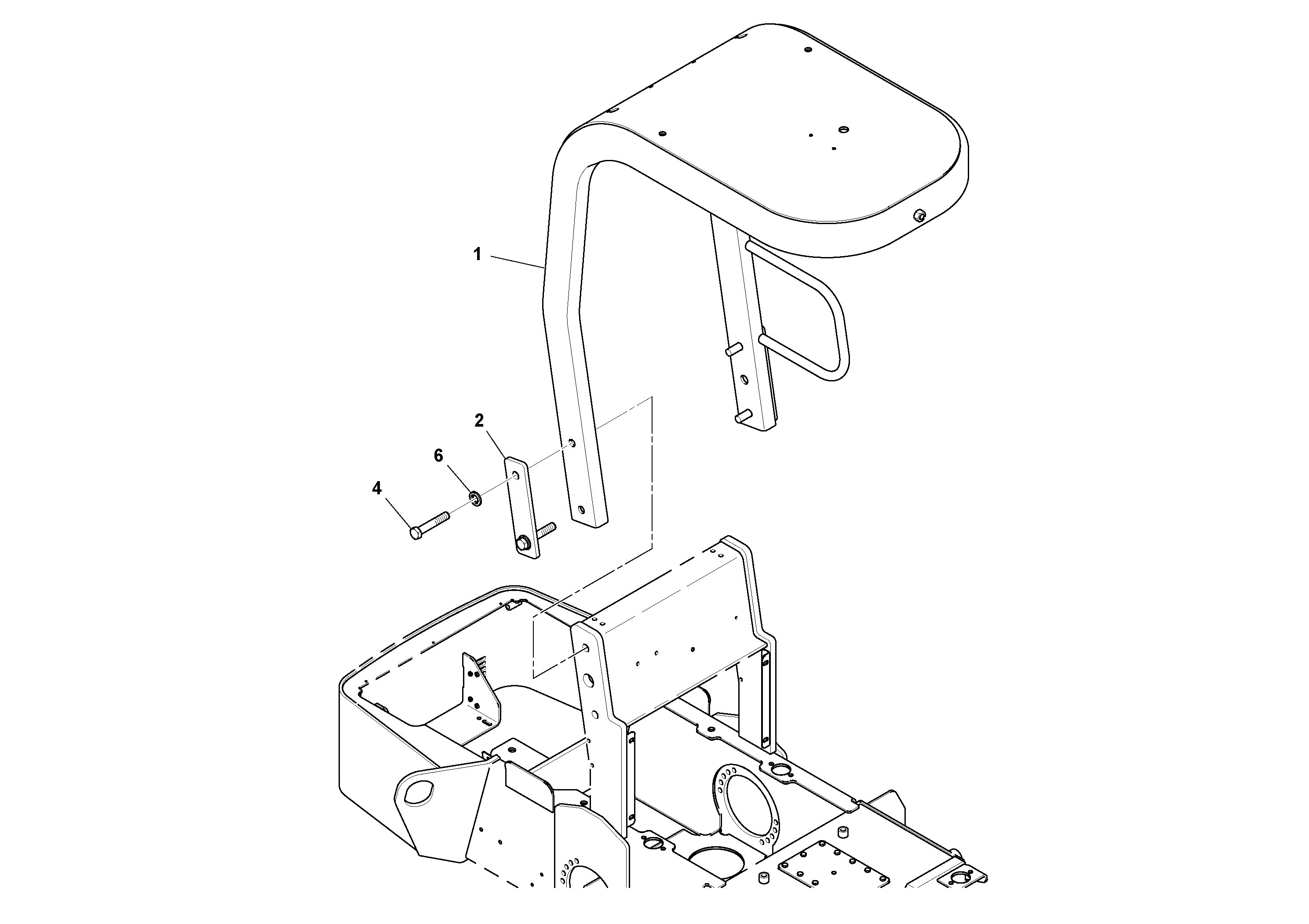 Схема запчастей Volvo SD25D/SD25F S/N 197379 - - 76163 ROPS/FOPS Installation 