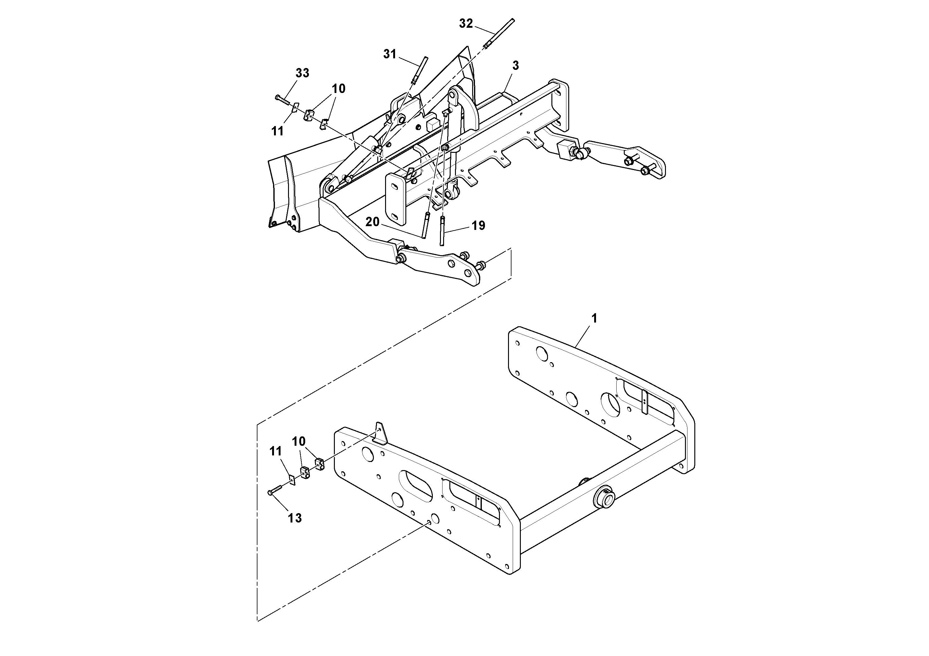Схема запчастей Volvo SD25D/SD25F S/N 197379 - - 74689 Four-way Blade Installation 