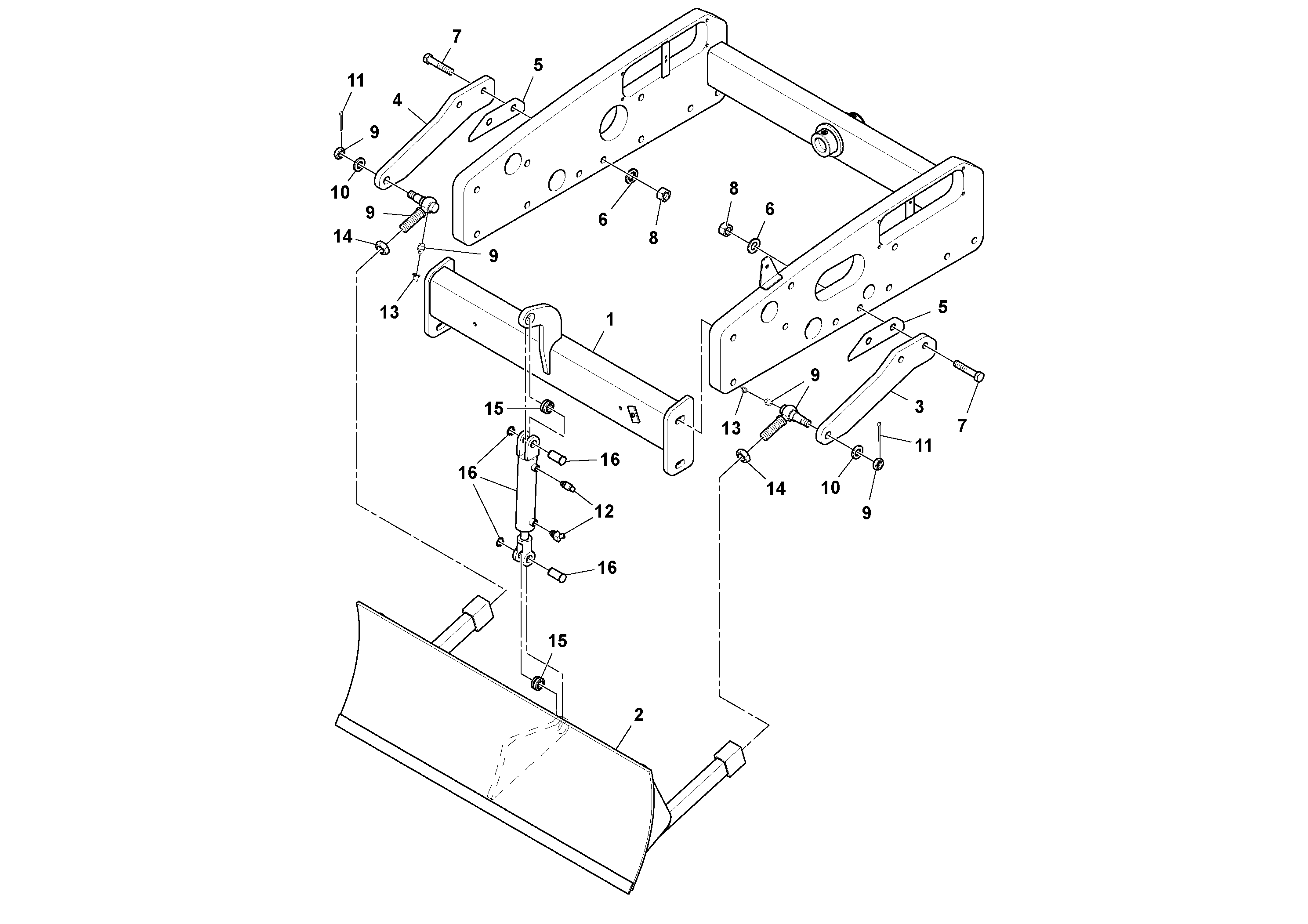 Схема запчастей Volvo SD25D/SD25F S/N 197379 - - 79703 Blade Assembly 