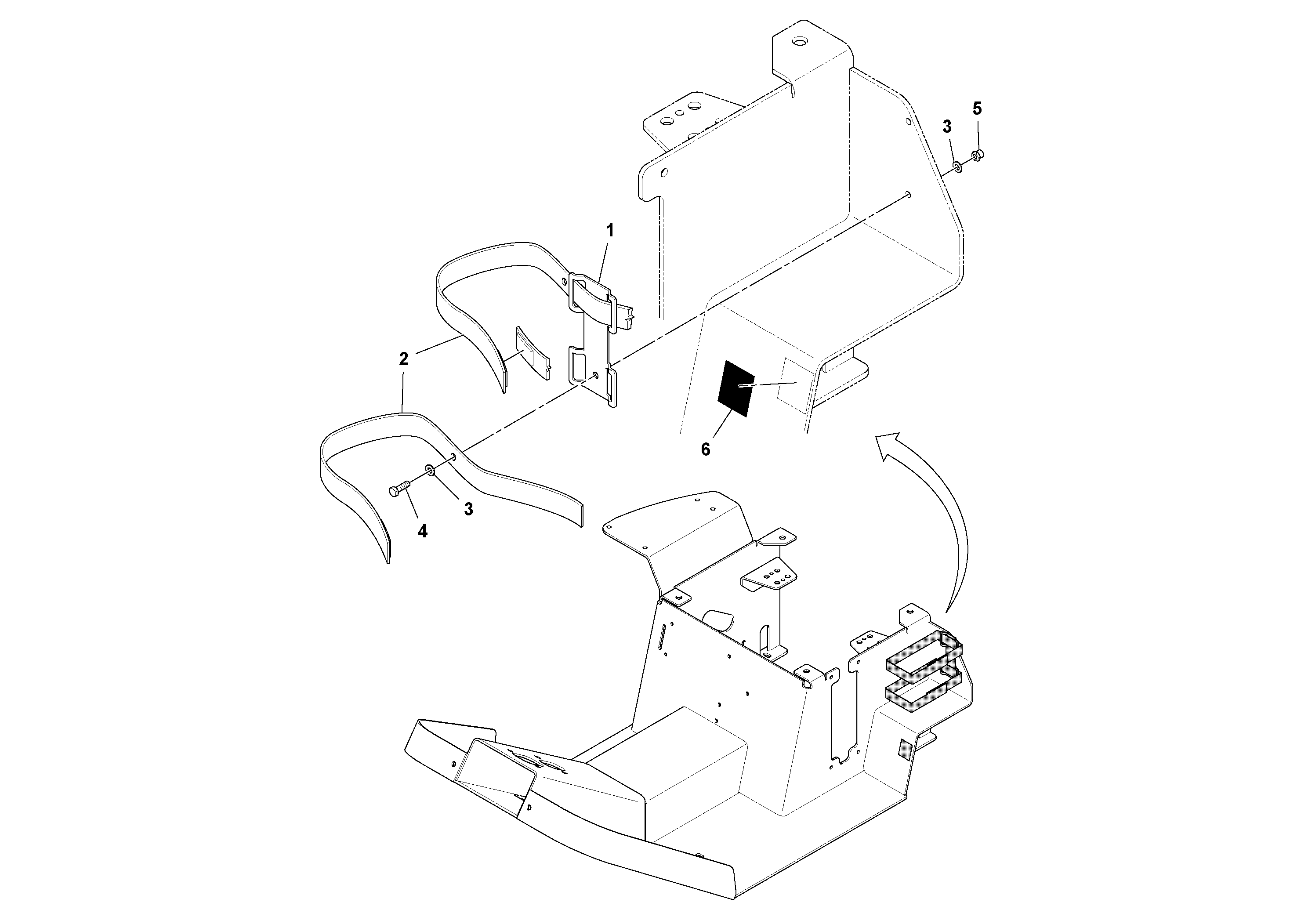 Схема запчастей Volvo SD25D/SD25F S/N 197379 - - 73726 First Aid Mounting Assembly 
