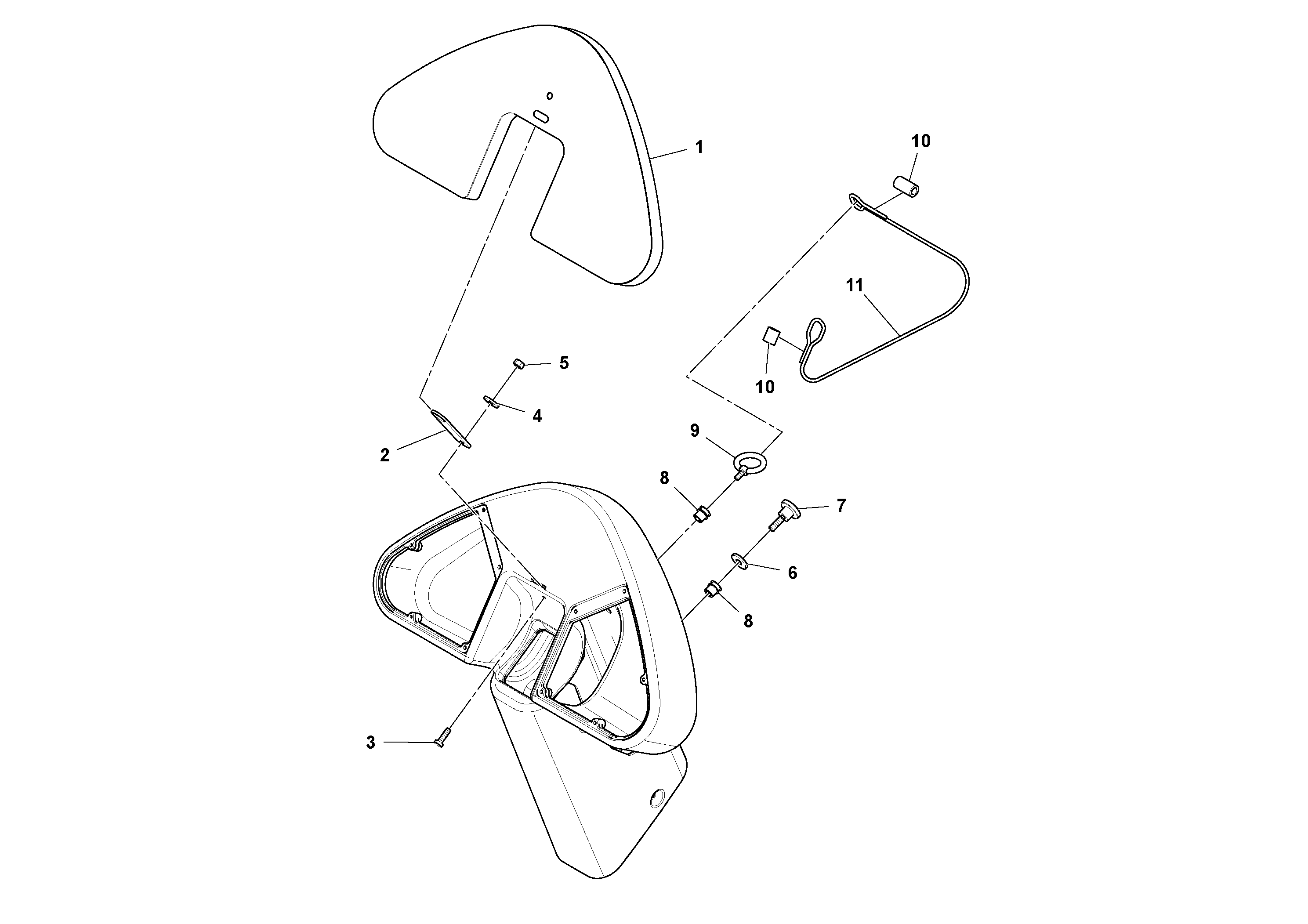 Схема запчастей Volvo SD25D/SD25F S/N 197379 - - 78199 Vandal Cover Installation 