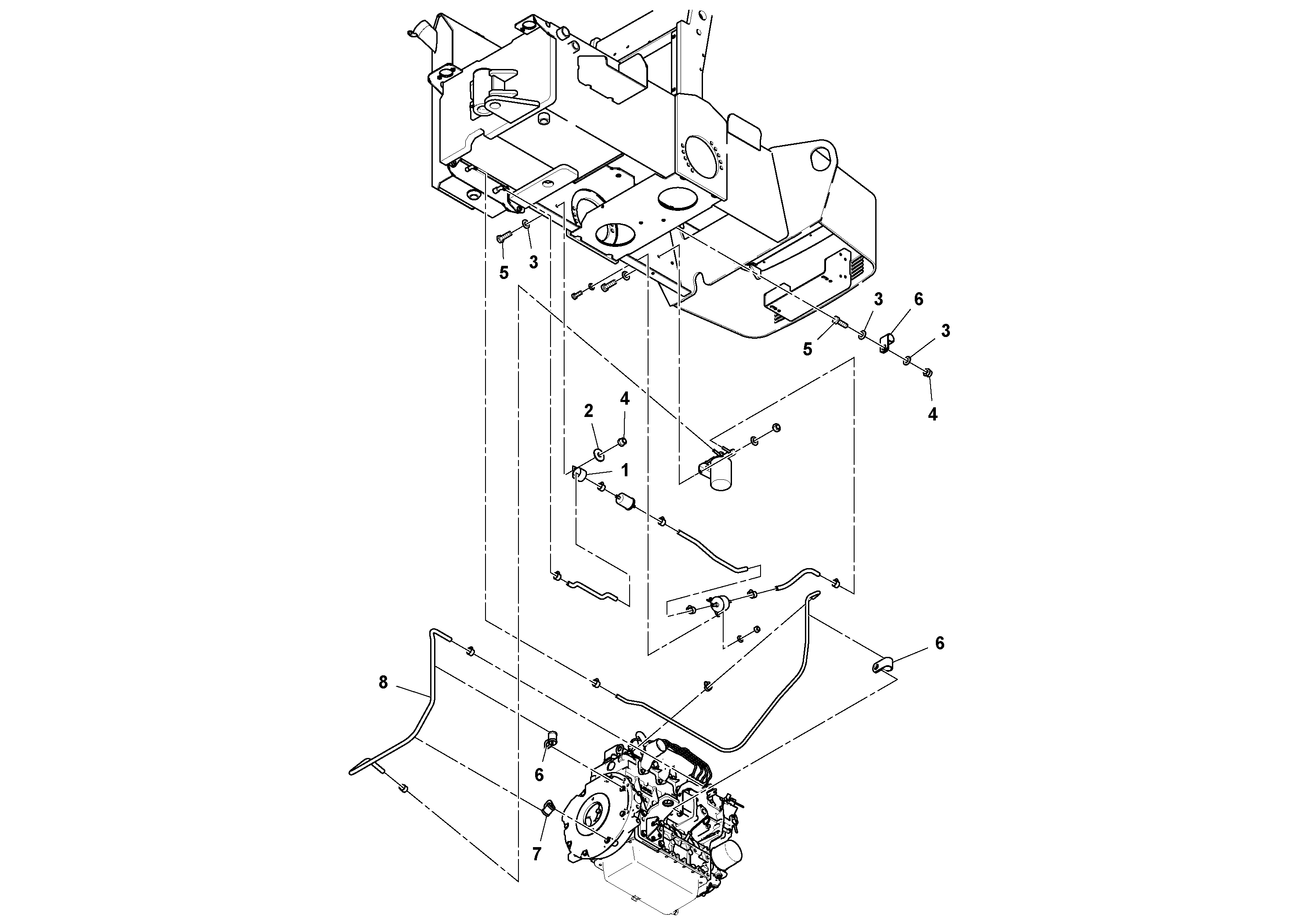 Схема запчастей Volvo SD25D/SD25F S/N 197379 - - 75245 Fuel Line Installation 