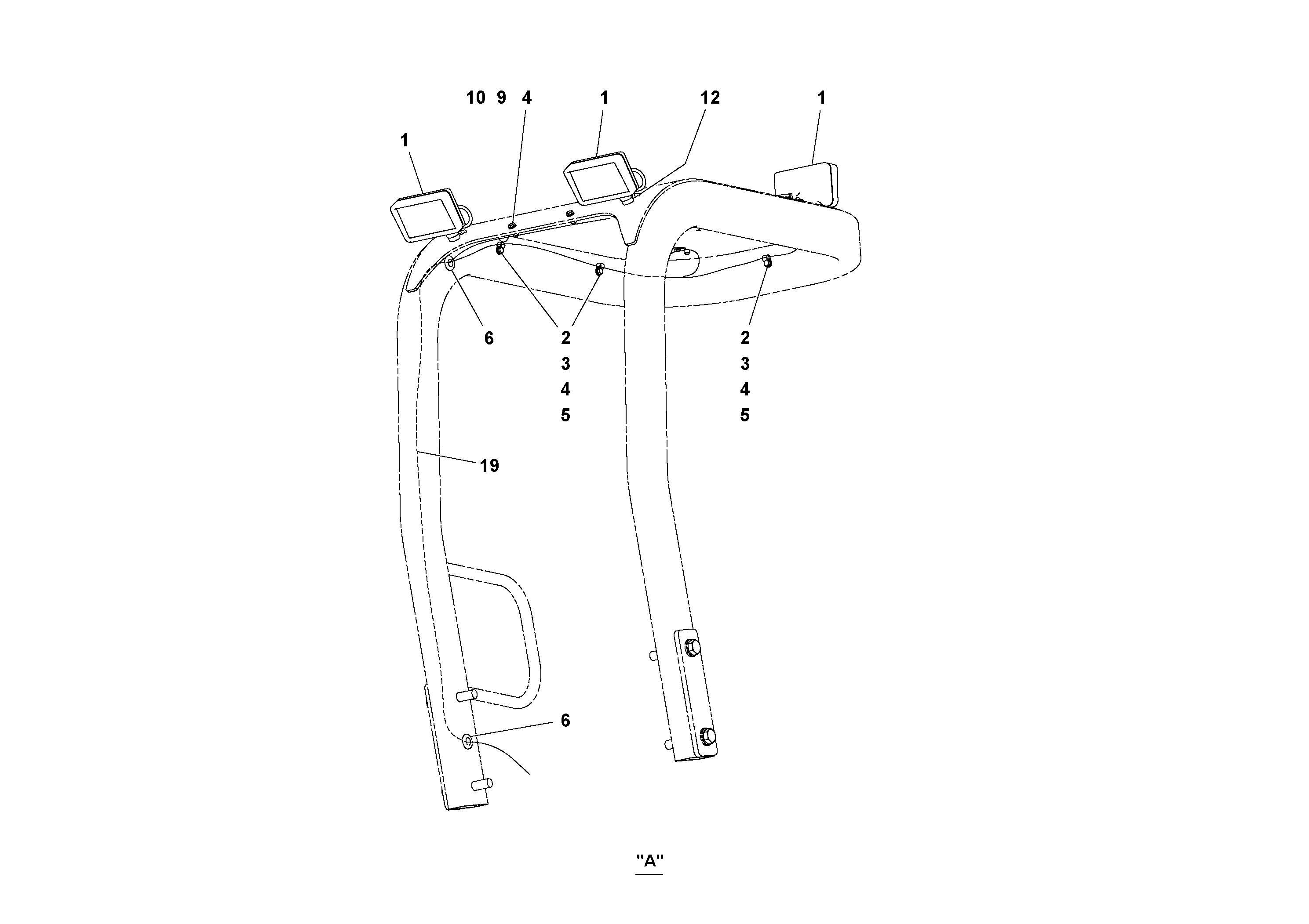Схема запчастей Volvo SD25D/SD25F S/N 197379 - - 75555 Work lights Installation 