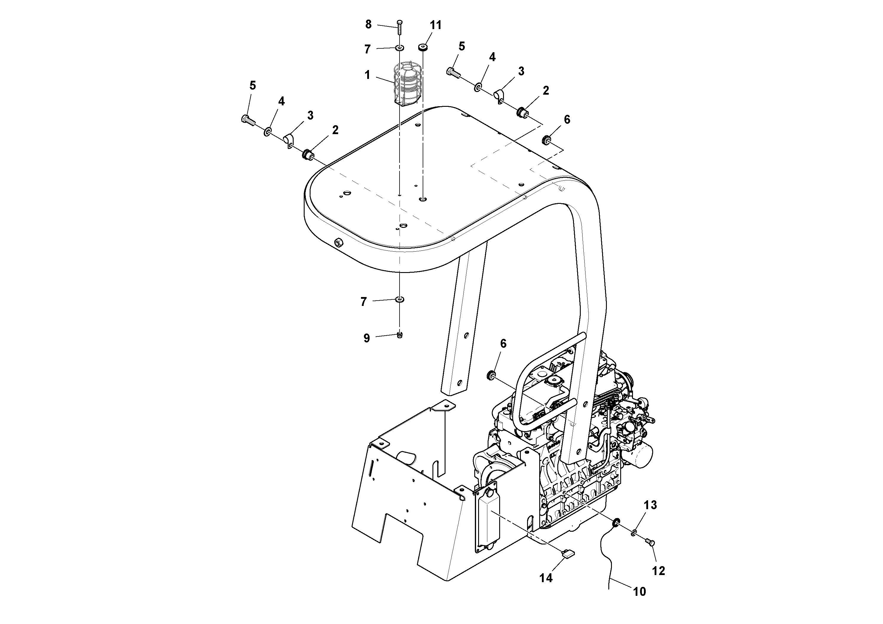 Схема запчастей Volvo SD25D/SD25F S/N 197379 - - 100910 Rotating beacon Installation 