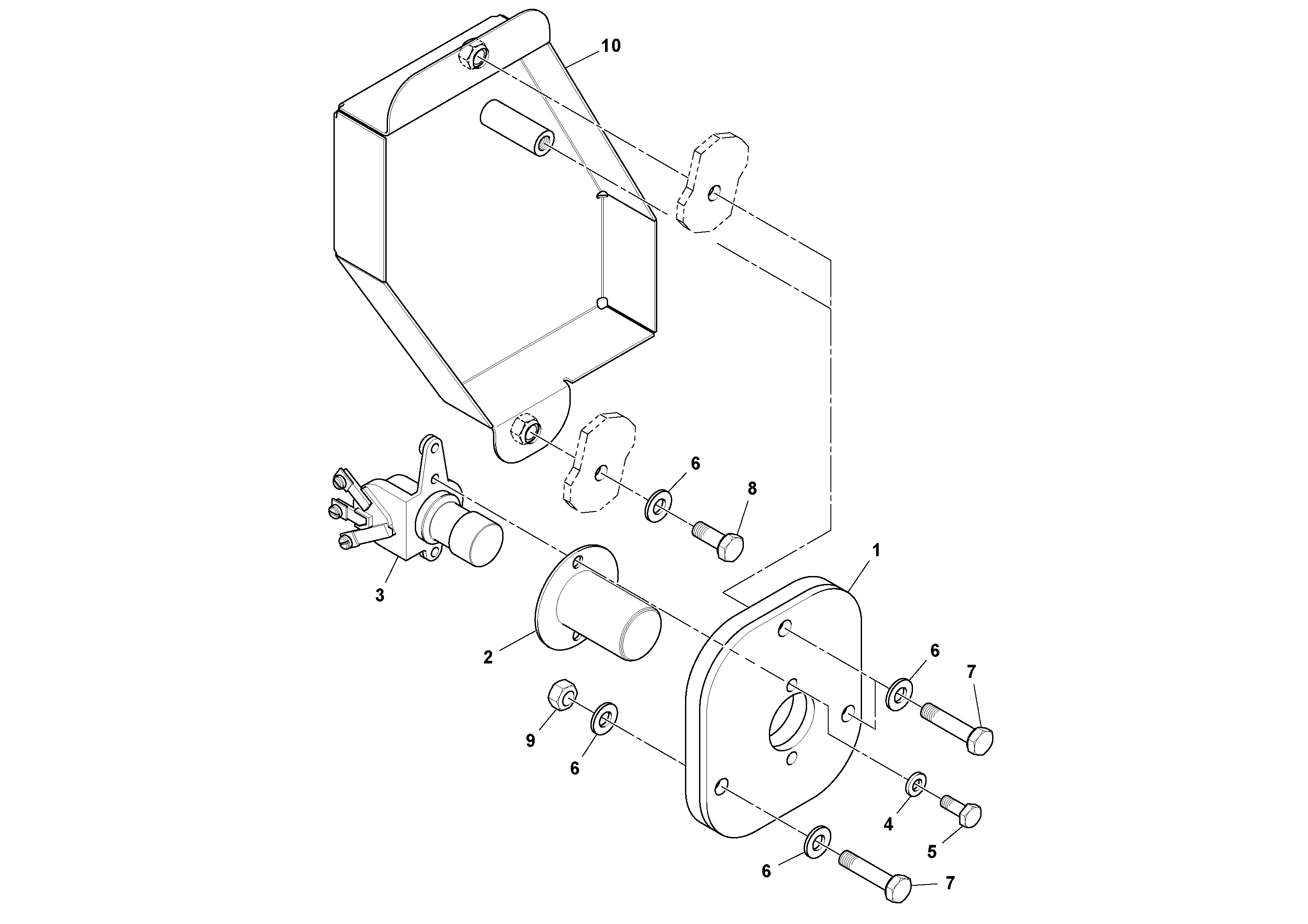Схема запчастей Volvo SD25D/SD25F S/N 197379 - - 80625 Tilt Switch Assembly 
