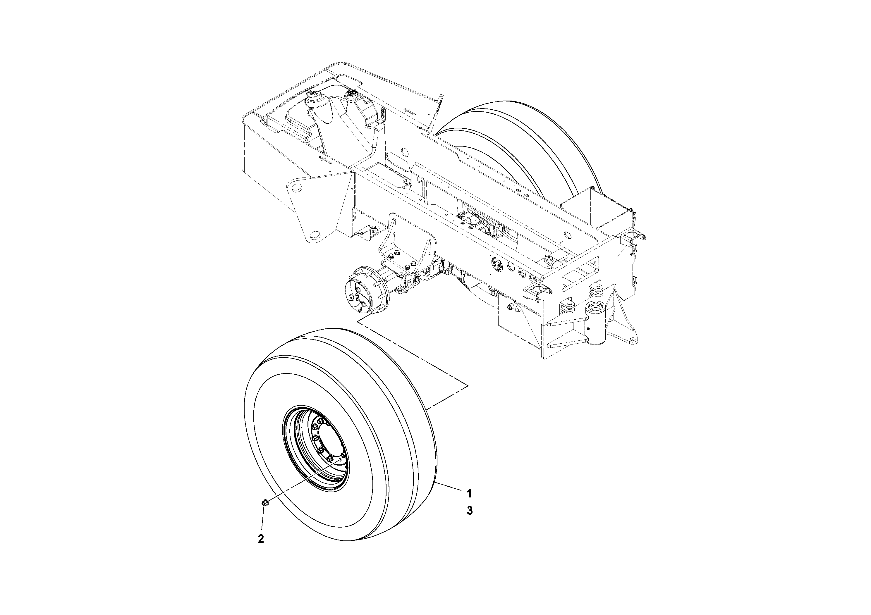 Схема запчастей Volvo SD45D/SD45F S/N 197409 - - 79895 Tire And Wheel Assembly 