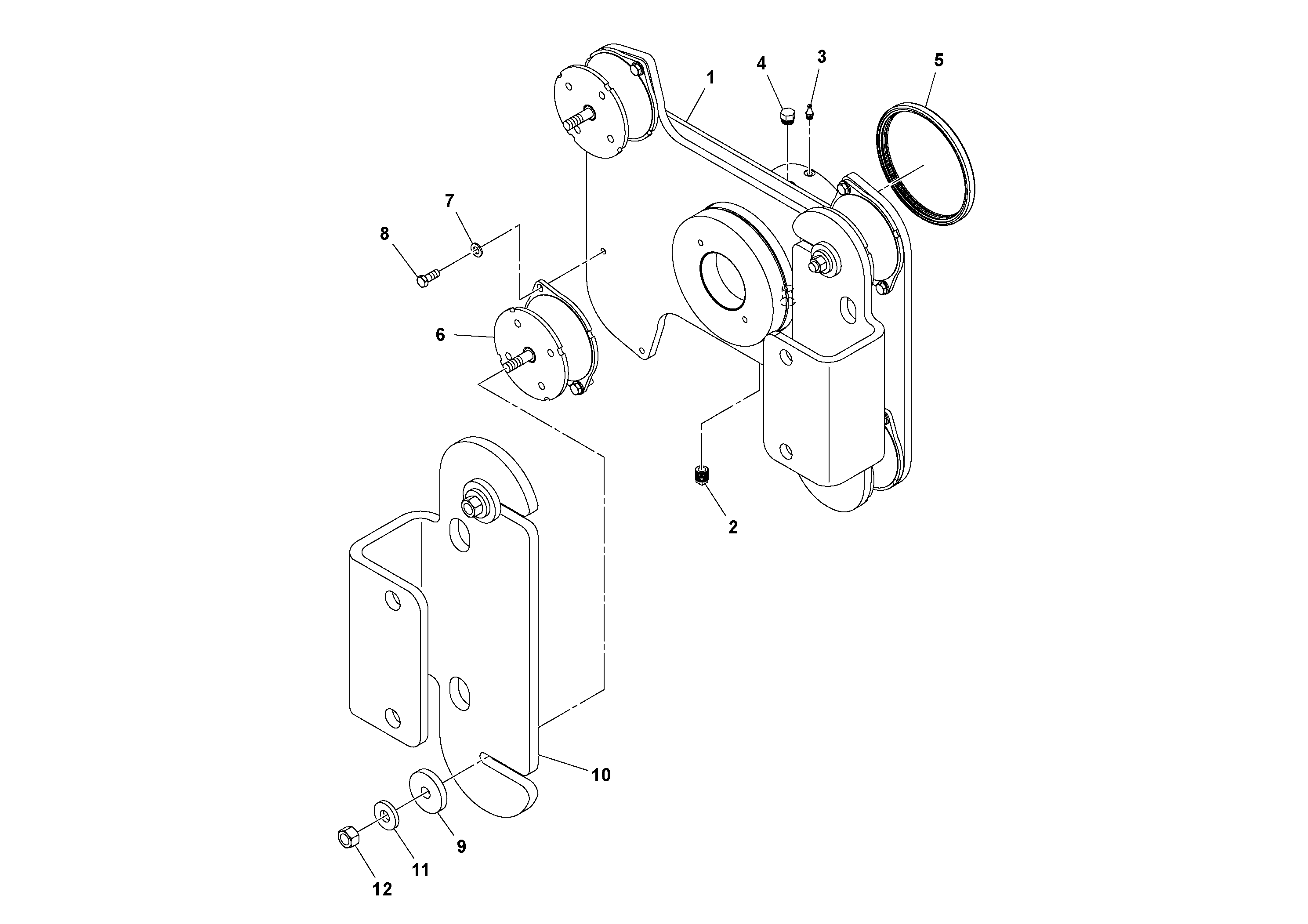 Схема запчастей Volvo SD45D/SD45F S/N 197409 - - 24485 Carrier Assembly 