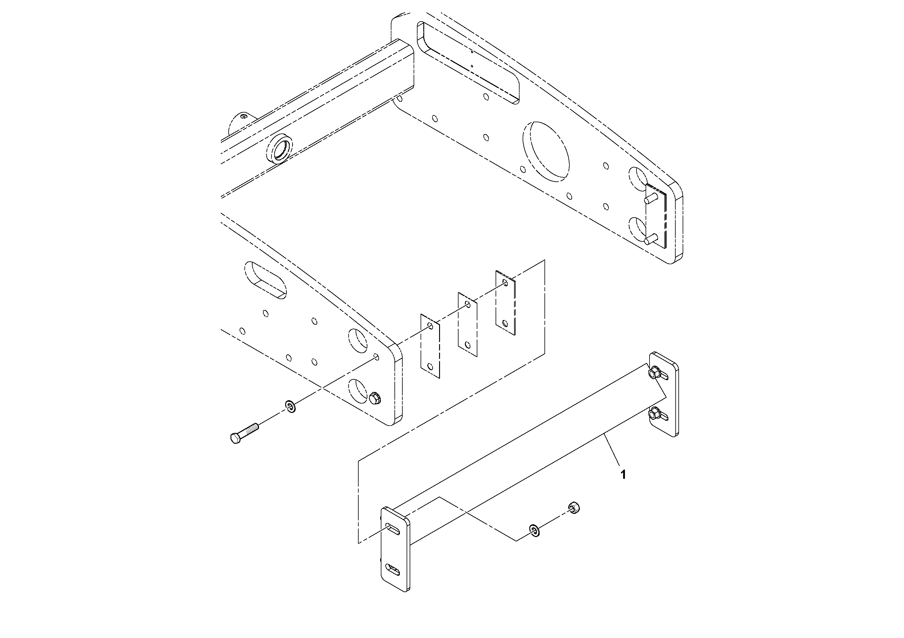 Схема запчастей Volvo SD45D/SD45F S/N 197409 - - 45493 Drum Scraper Installation 