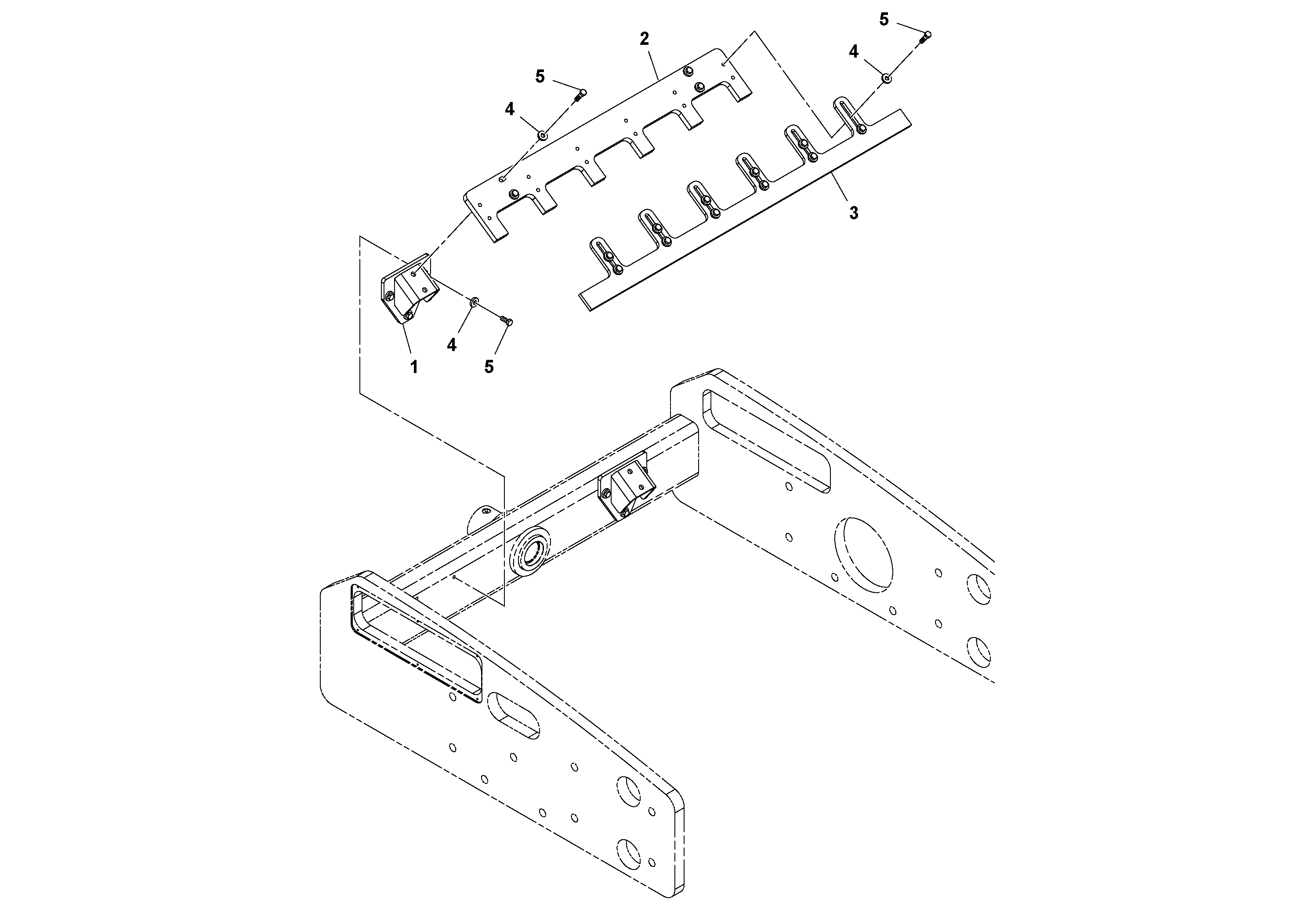Схема запчастей Volvo SD45D/SD45F S/N 197409 - - 73213 Inside Scraper Installation 