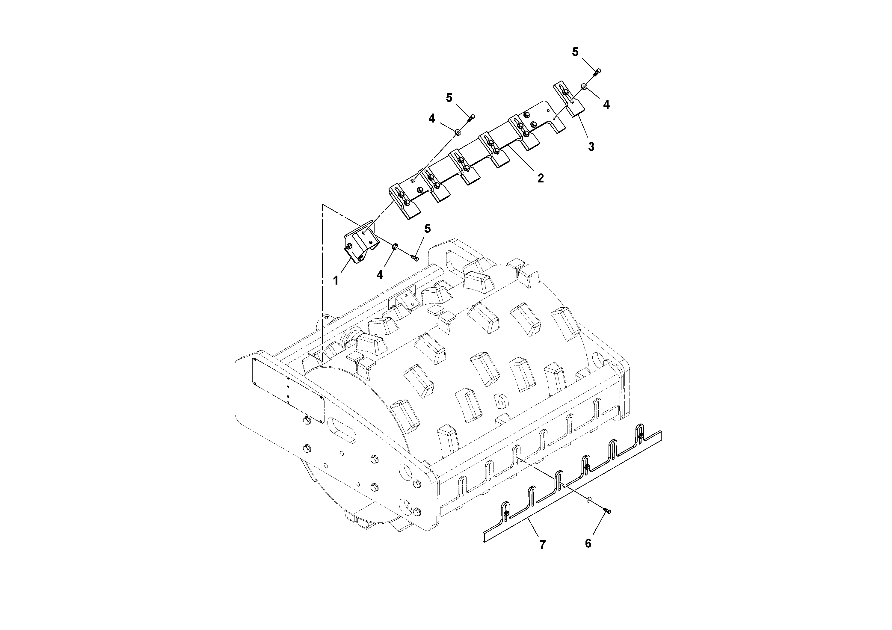 Схема запчастей Volvo SD45D/SD45F S/N 197409 - - 78932 Inside Scraper 