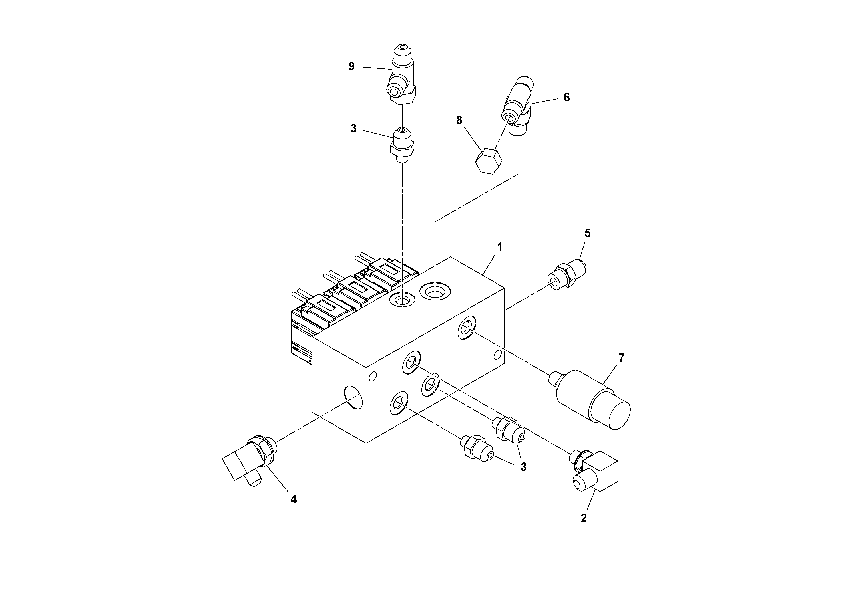 Схема запчастей Volvo SD45D/SD45F S/N 197409 - - 58729 Brake/shunt Two-speed Manifold Assembly 