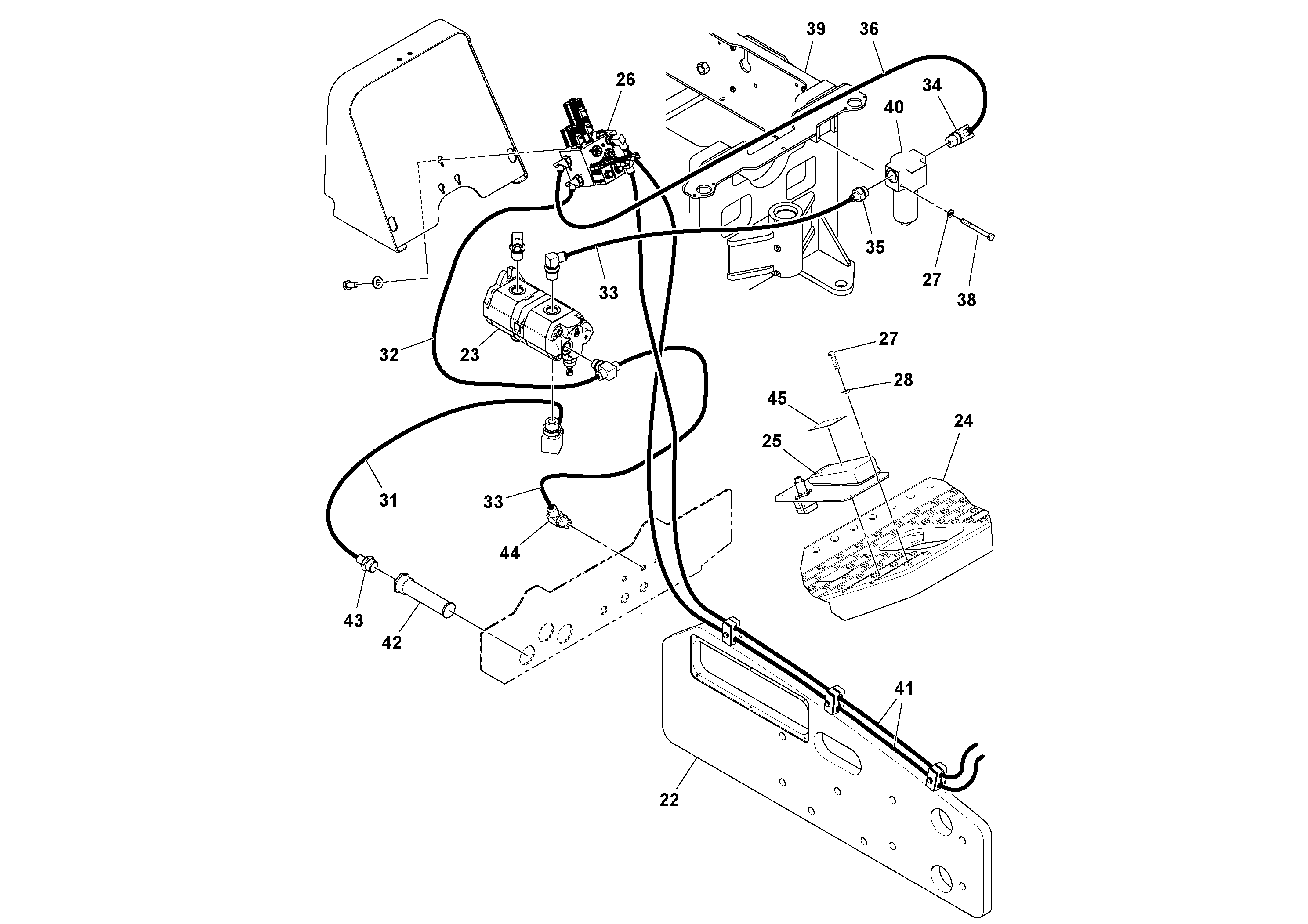 Схема запчастей Volvo SD45D/SD45F S/N 197409 - - 74683 Strike-off Blade Installation 
