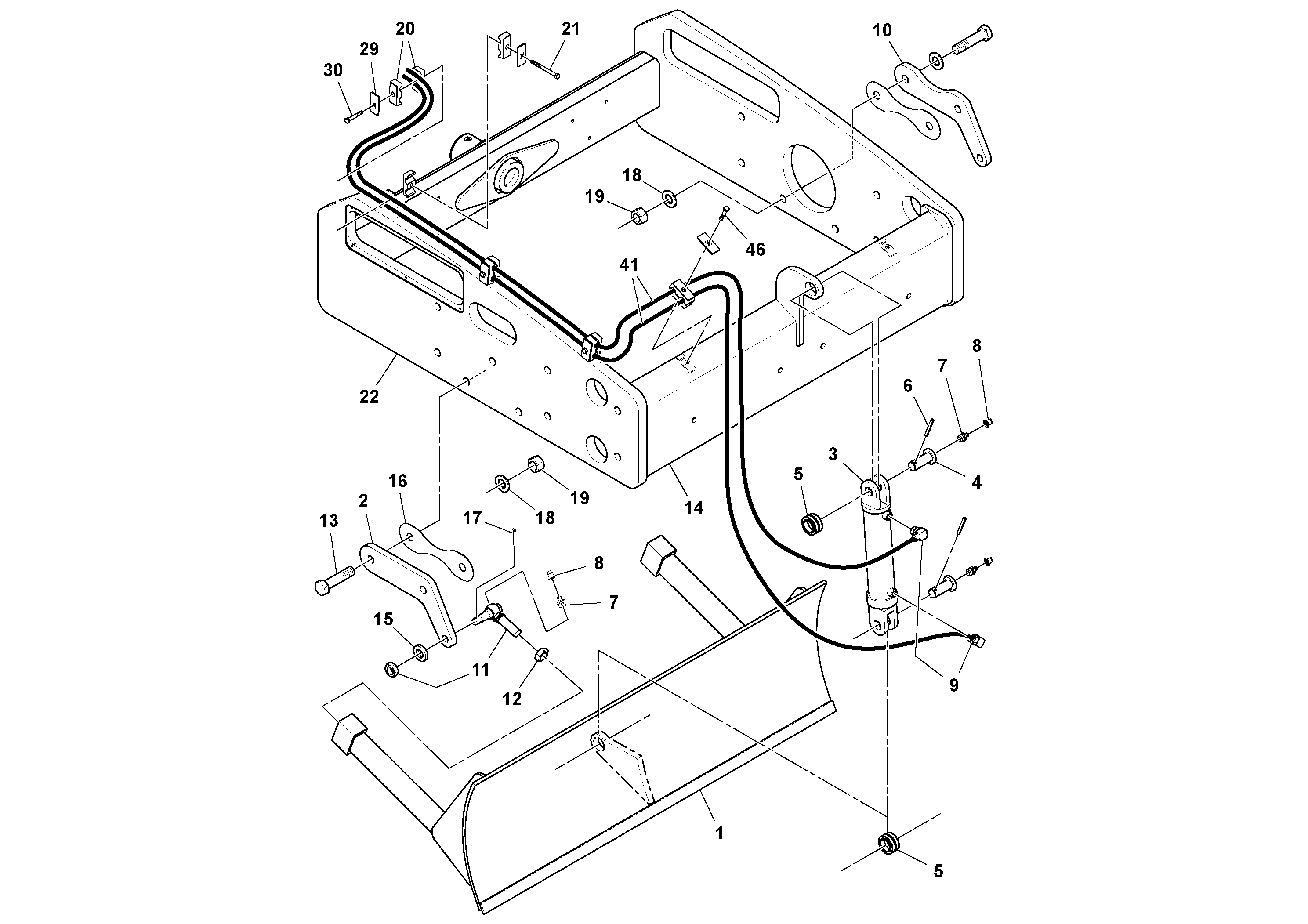 Схема запчастей Volvo SD45D/SD45F S/N 197409 - - 79404 Strike-off Blade Installation 