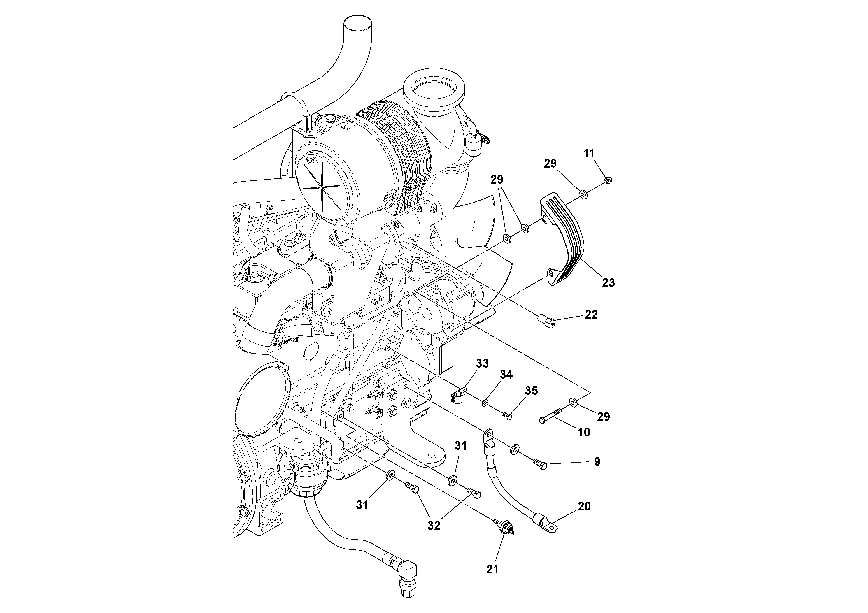 Схема запчастей Volvo SD45D/SD45F S/N 197409 - - 49650 Двигатель в сборе 