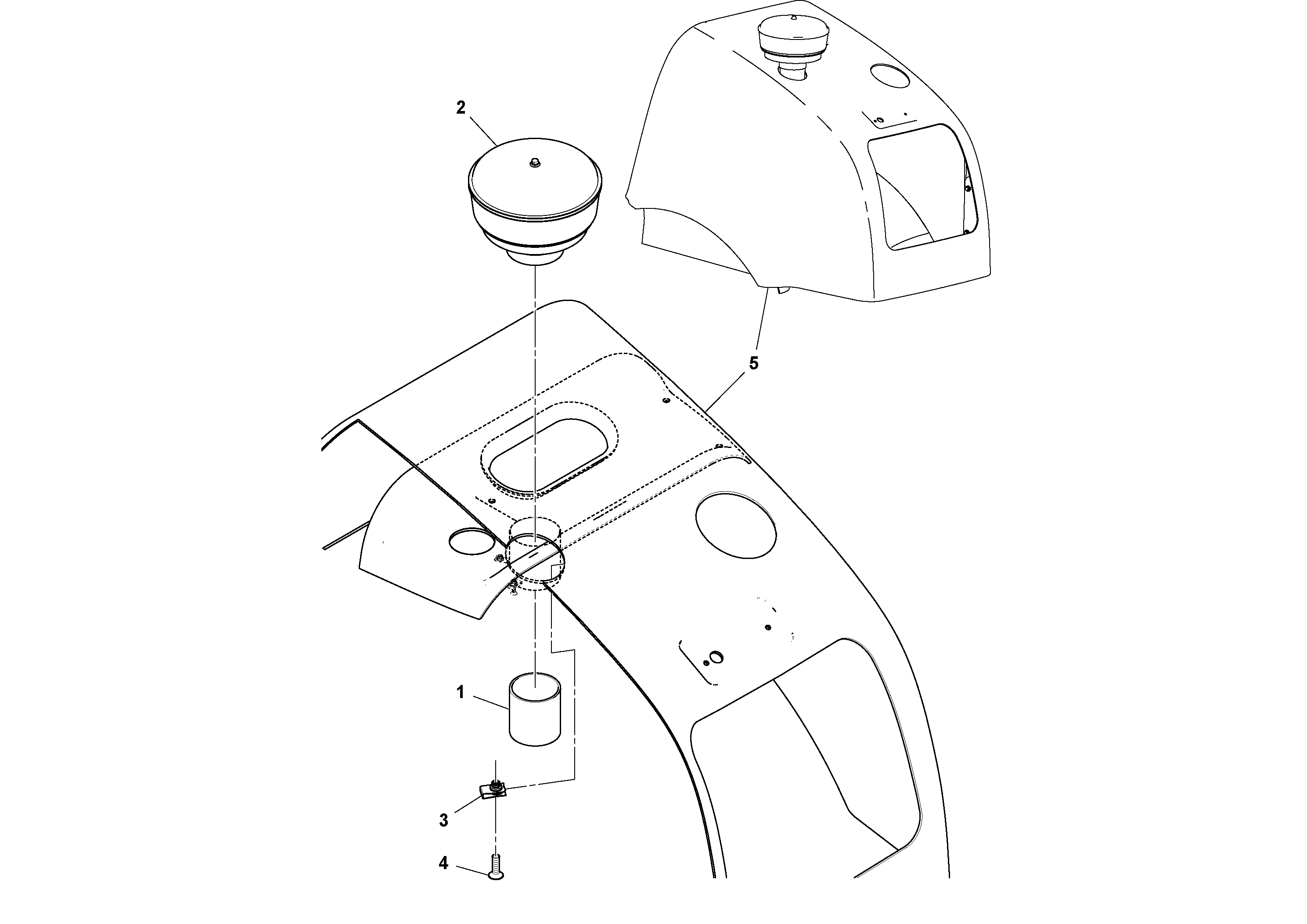 Схема запчастей Volvo SD45D/SD45F S/N 197409 - - 58726 Air Pre-cleaner Installation 