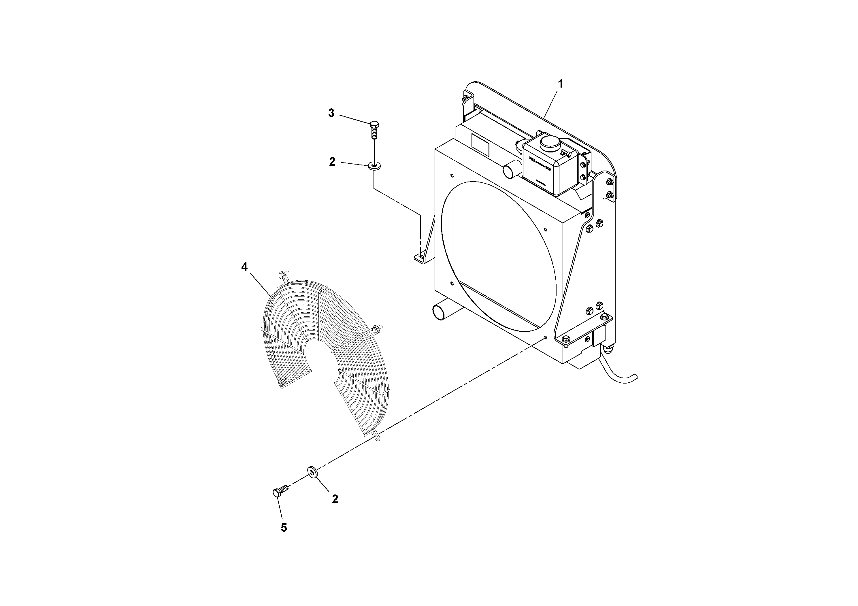 Схема запчастей Volvo SD45D/SD45F S/N 197409 - - 90023 Radiator and Oil Cooler Installation 