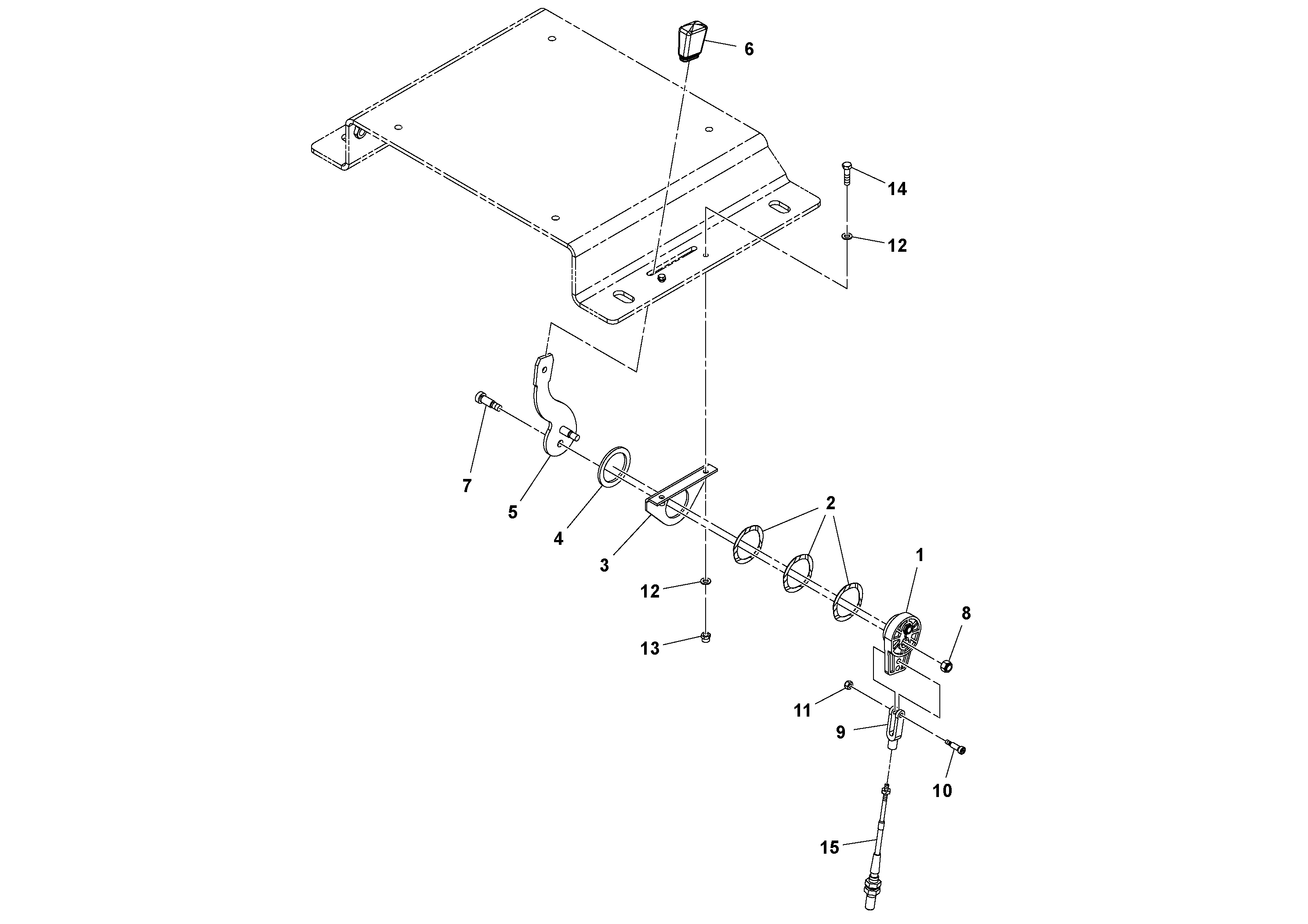 Схема запчастей Volvo SD45D/SD45F S/N 197409 - - 48183 Throttle Assembly 