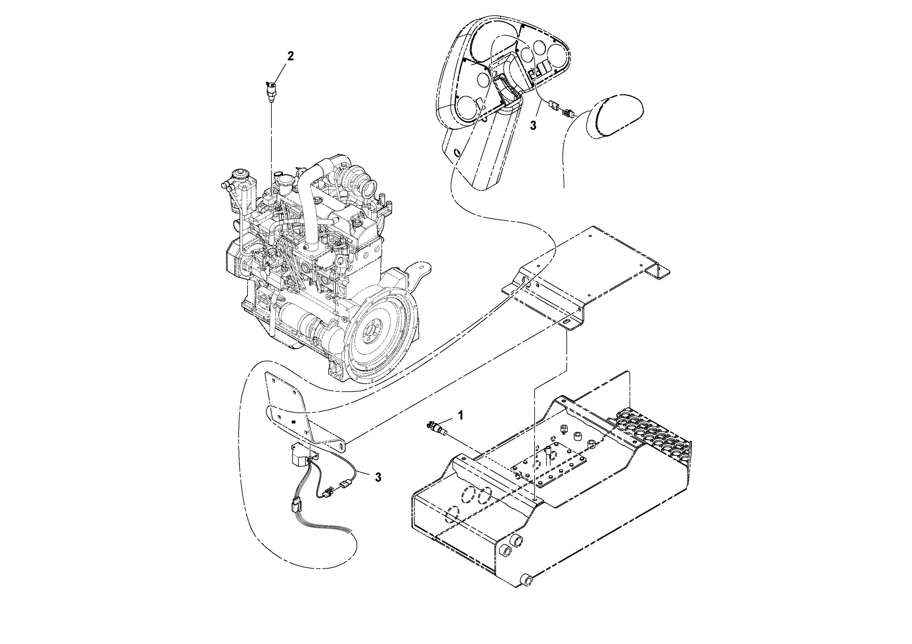 Схема запчастей Volvo SD45D/SD45F S/N 197409 - - 43550 Audible Alarm Installation 