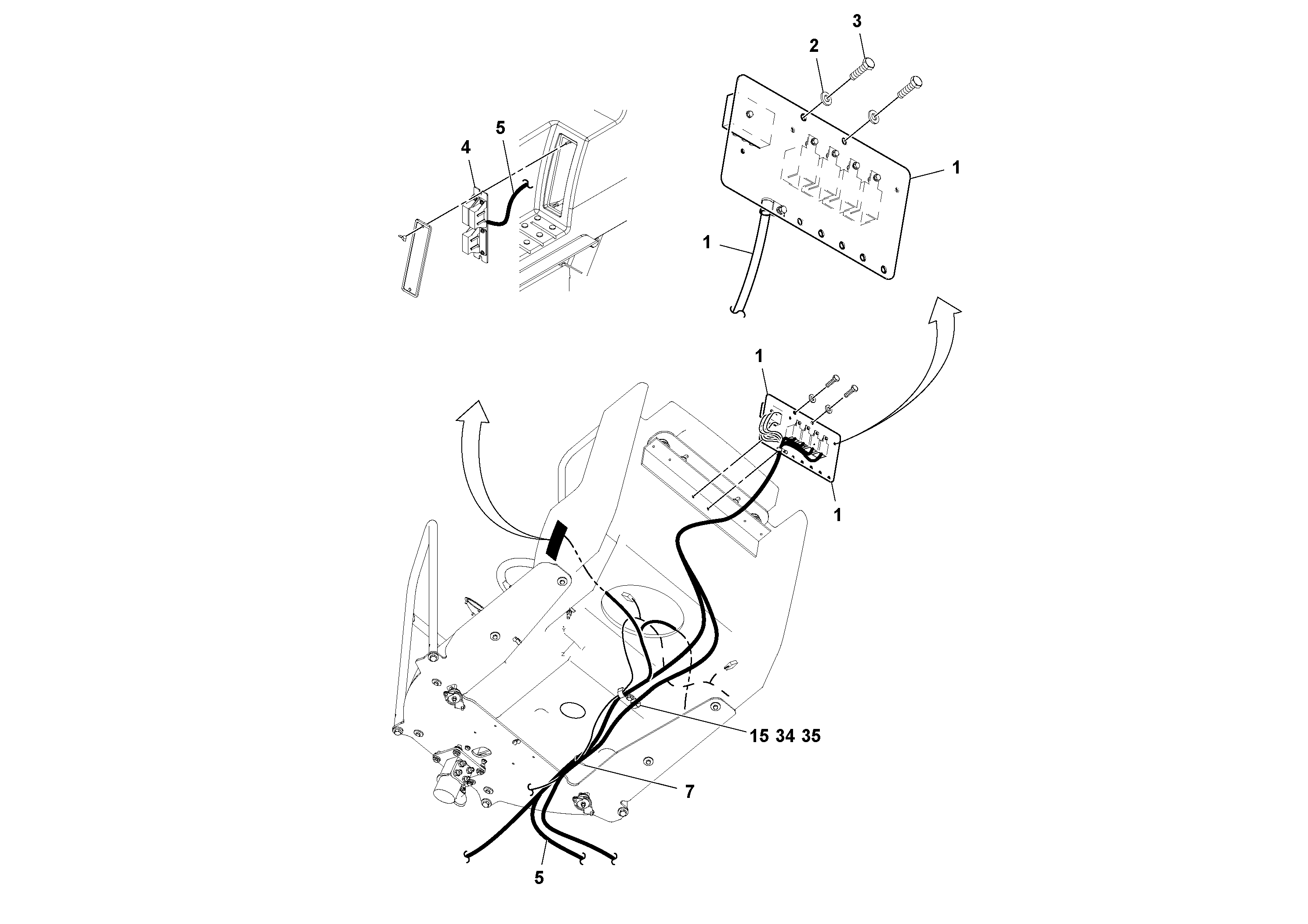 Схема запчастей Volvo SD45D/SD45F S/N 197409 - - 39925 Cable Harness Installation 