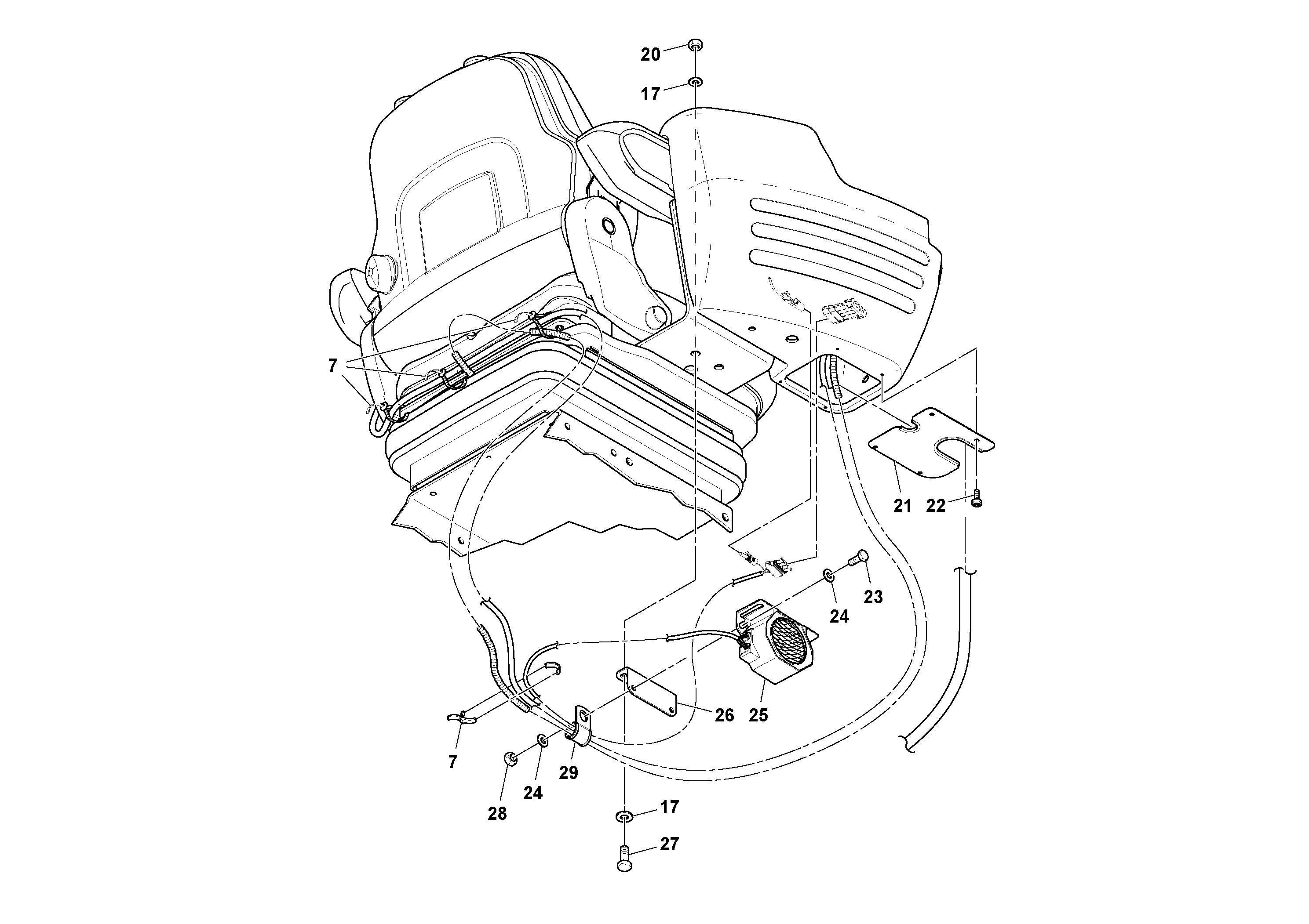 Схема запчастей Volvo SD45D/SD45F S/N 197409 - - 39926 Cable Harness Installation 