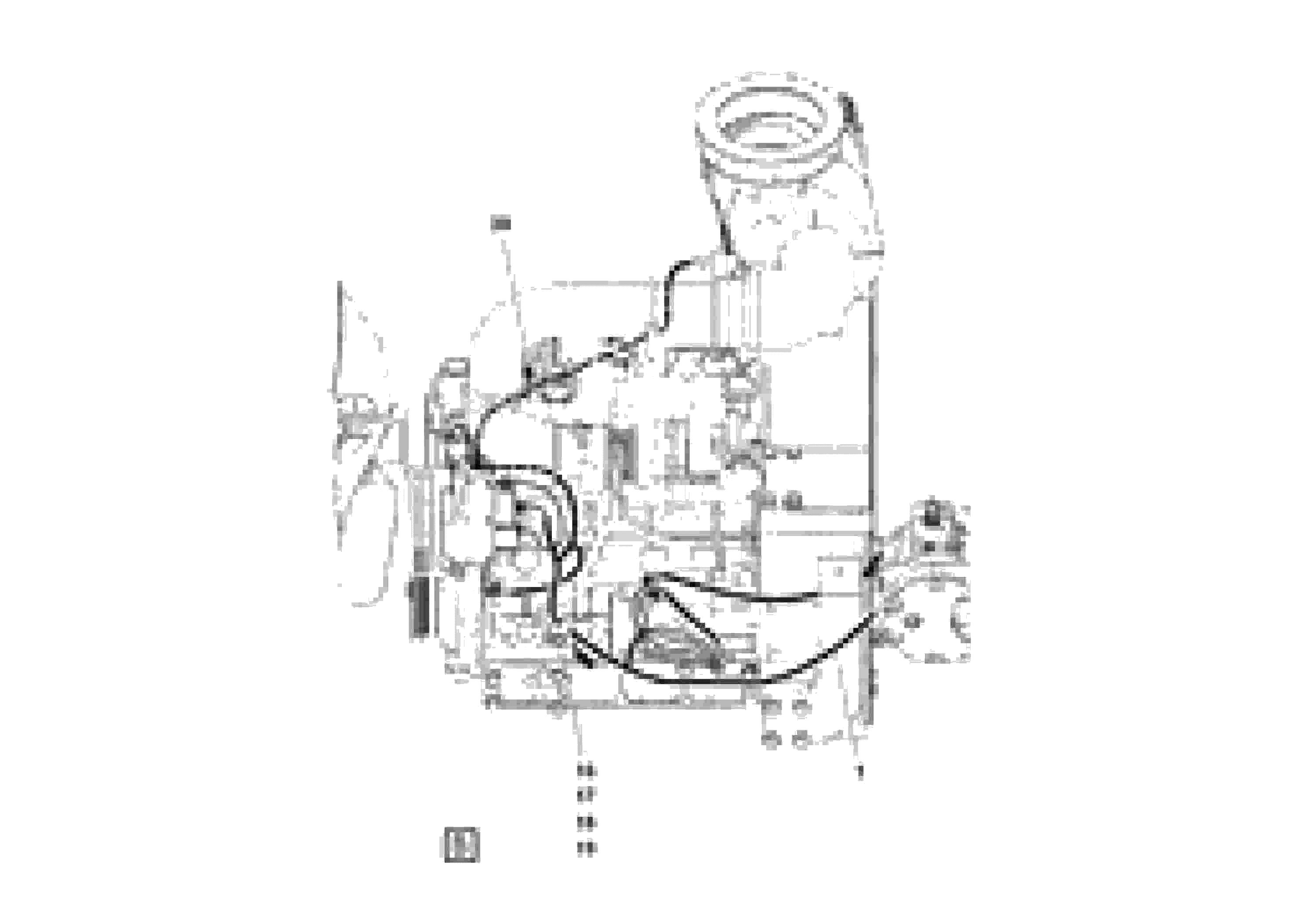 Схема запчастей Volvo SD45D/SD45F S/N 197409 - - 41543 Cable Harness Installation 