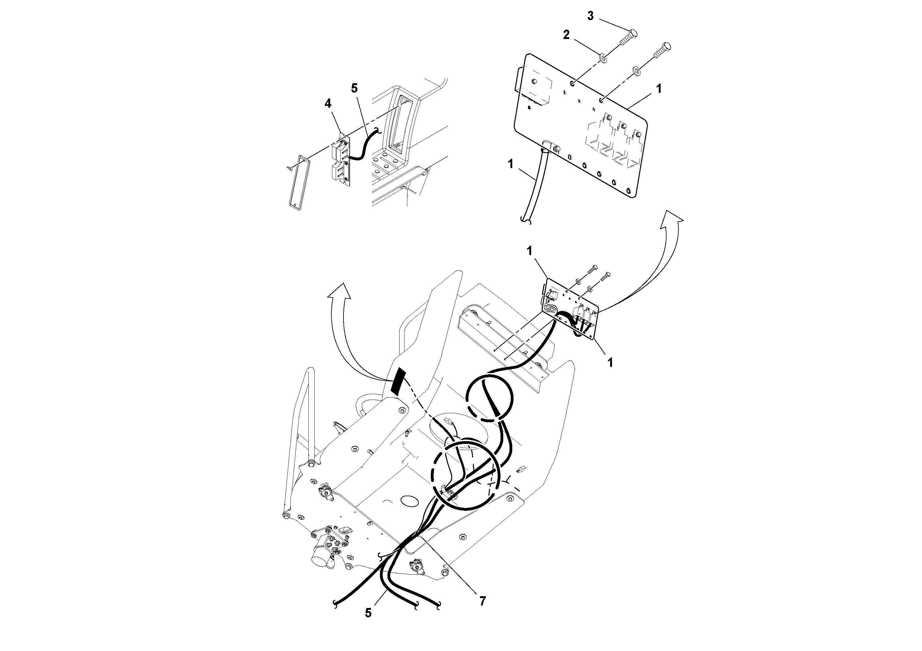 Схема запчастей Volvo SD45D/SD45F S/N 197409 - - 41786 Cable Harness Installation 
