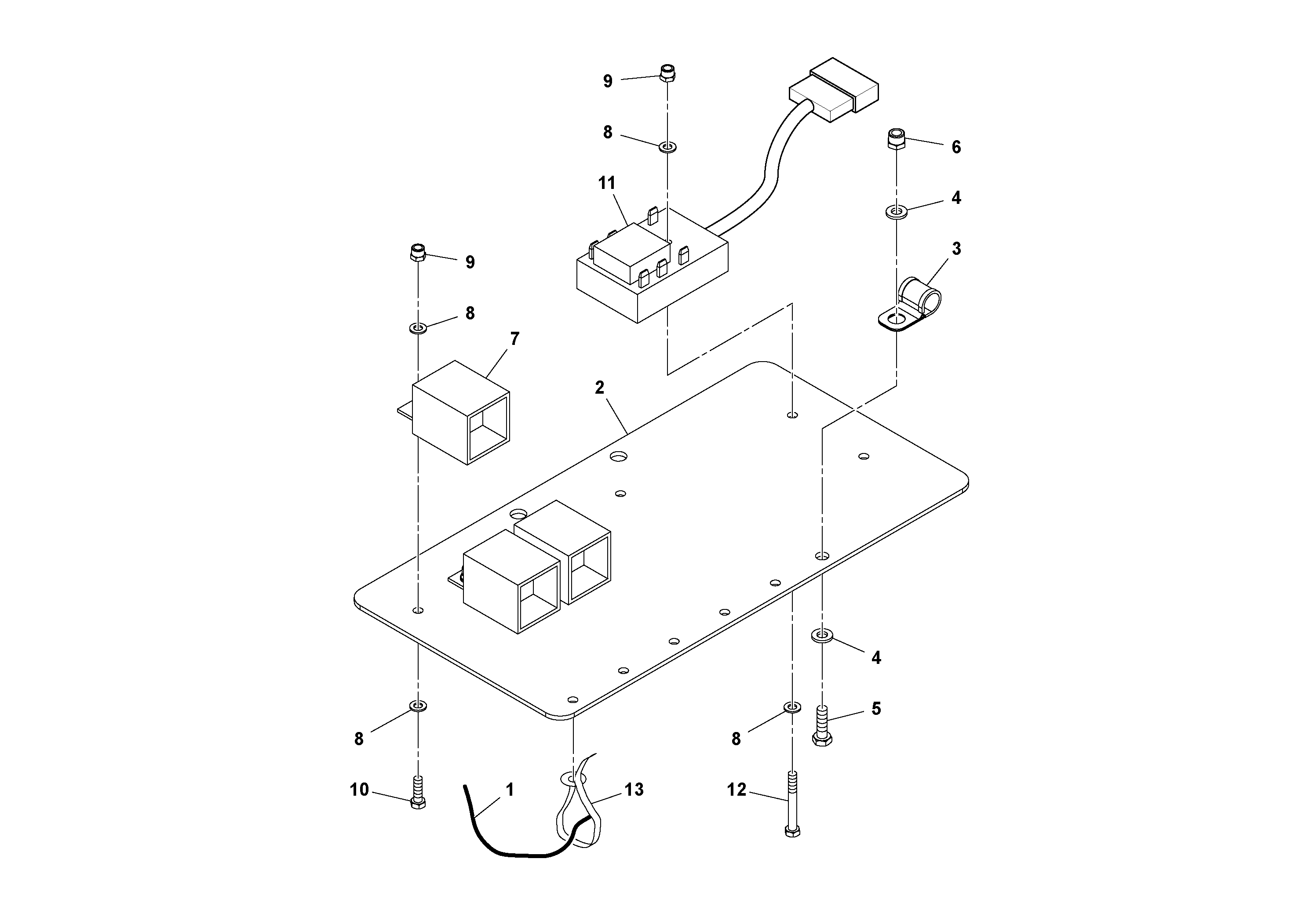 Схема запчастей Volvo SD45D/SD45F S/N 197409 - - 102970 Relay Panel Assembly 