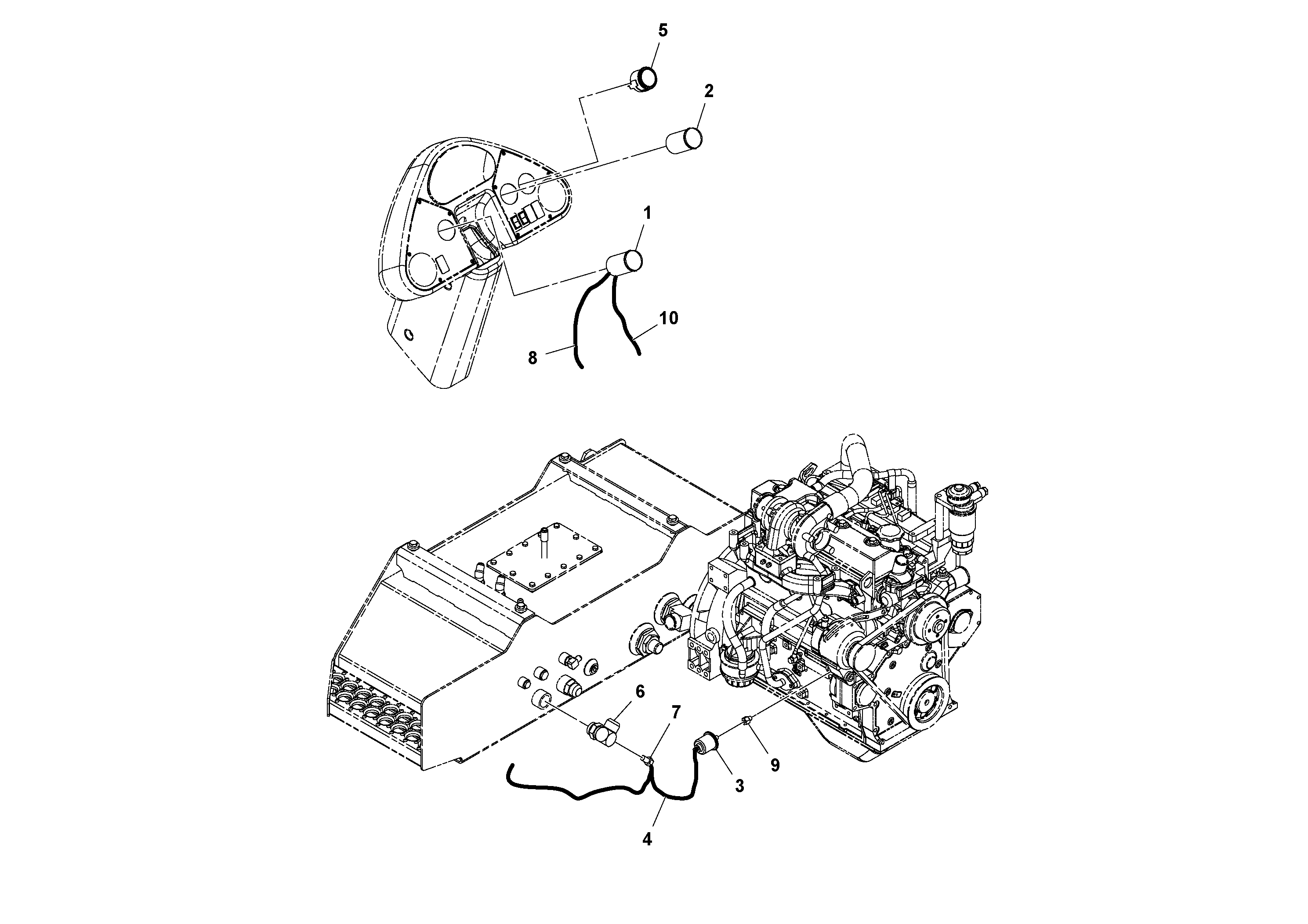 Схема запчастей Volvo SD45D/SD45F S/N 197409 - - 43560 Gauge Installation 