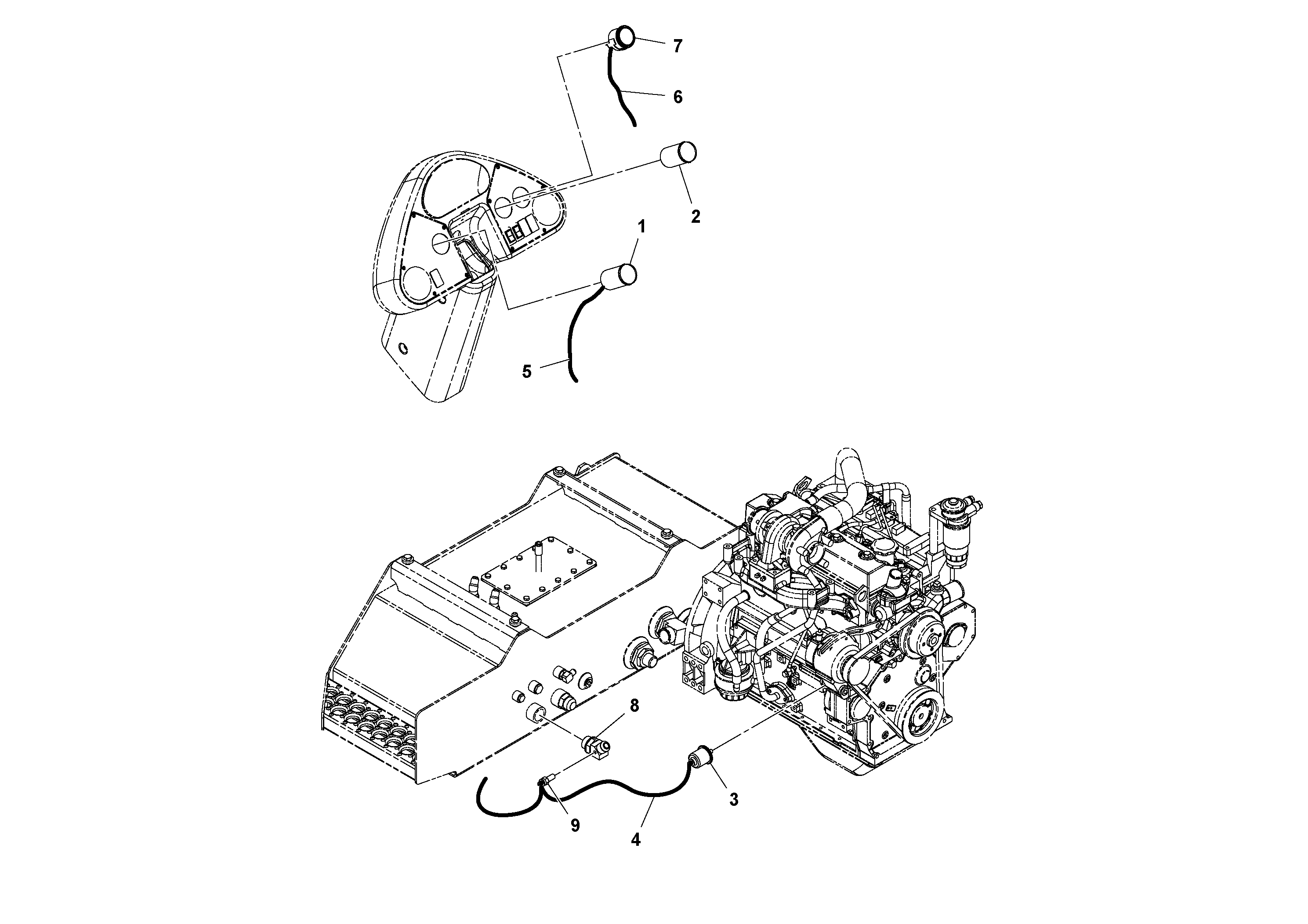 Схема запчастей Volvo SD45D/SD45F S/N 197409 - - 80639 Gauge Installation 