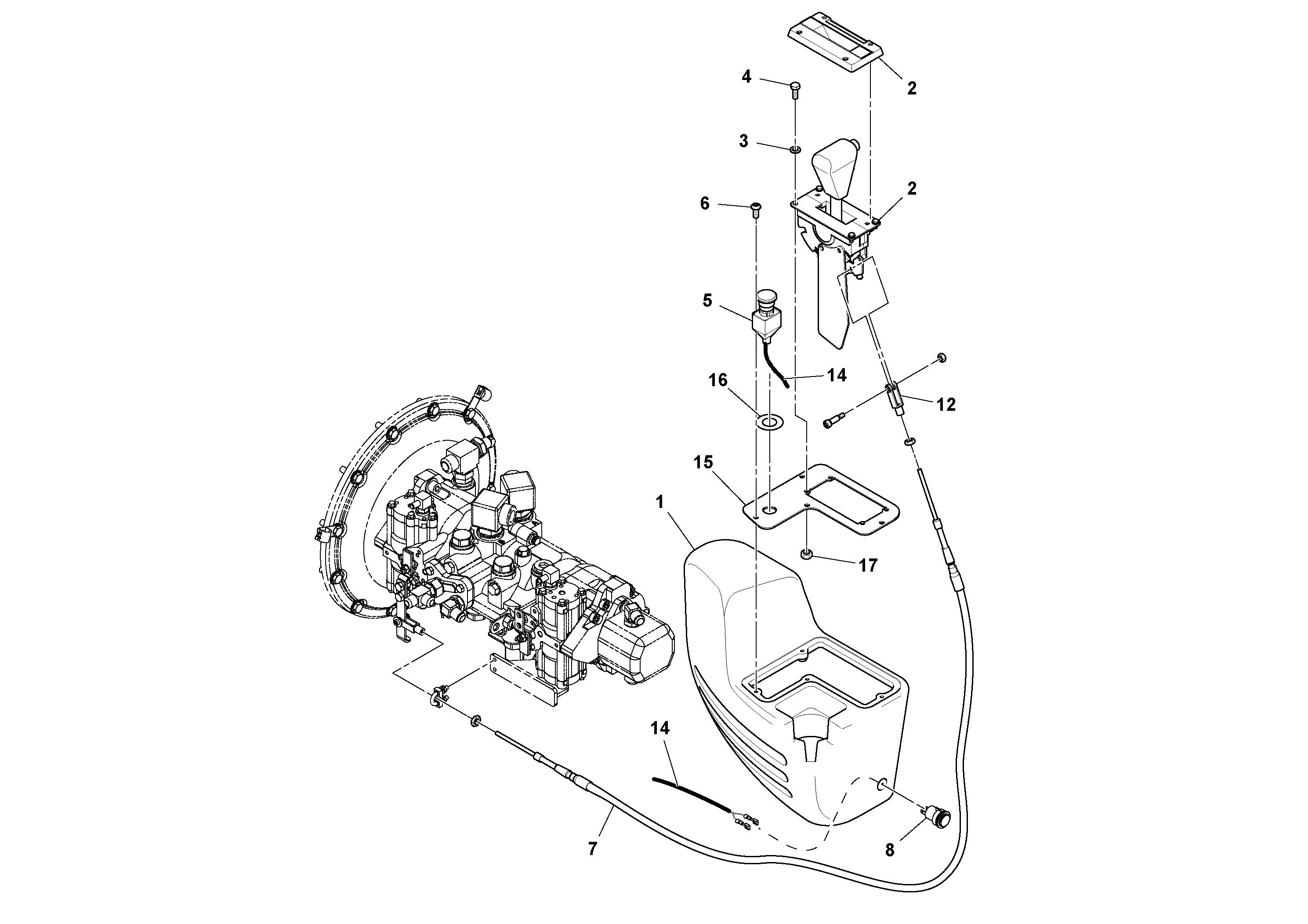 Схема запчастей Volvo SD45D/SD45F S/N 197409 - - 59821 Console Assembly 