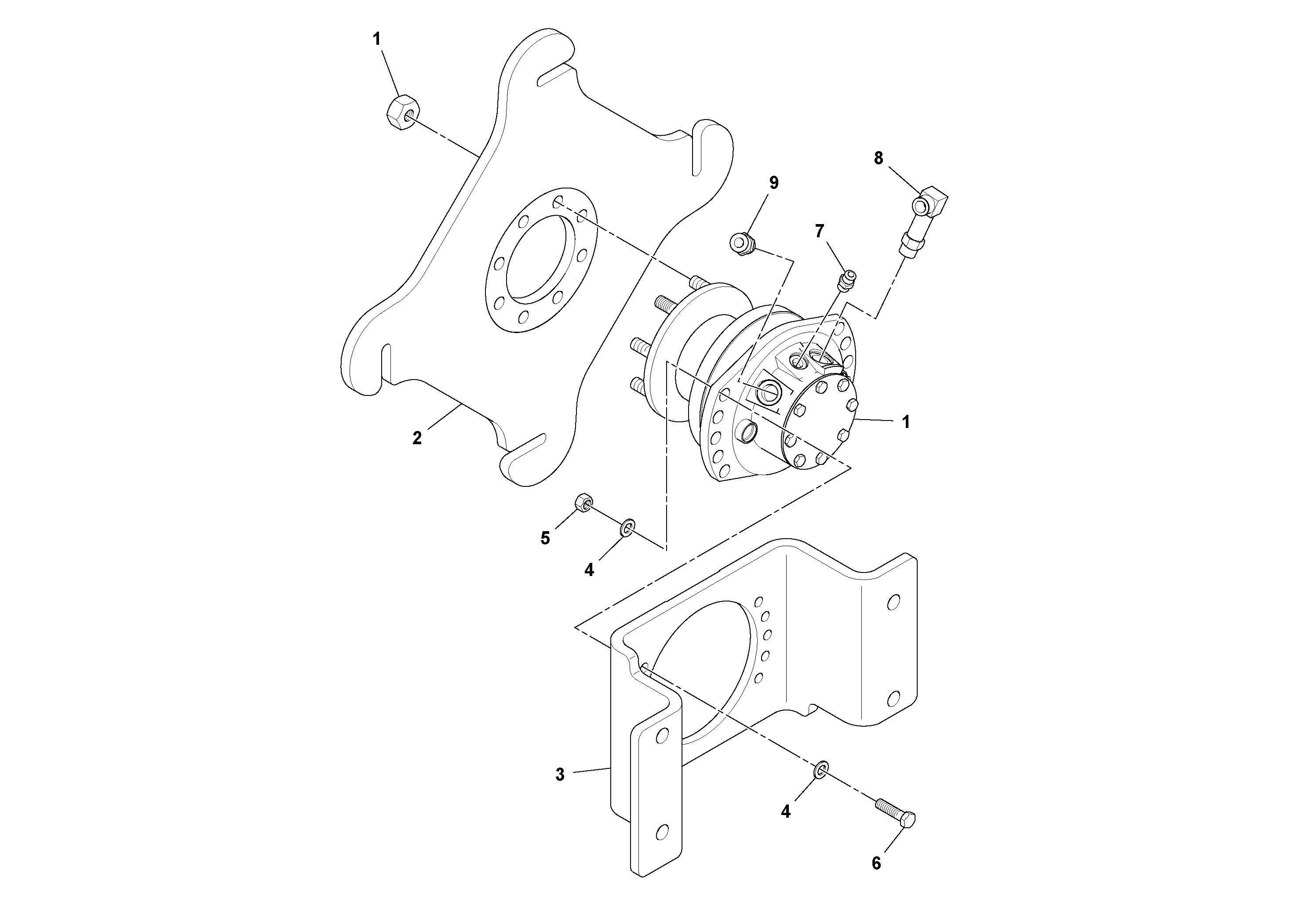 Схема запчастей Volvo SD45D/SD45F S/N 197409 - - 94214 Drum Drive Assembly 