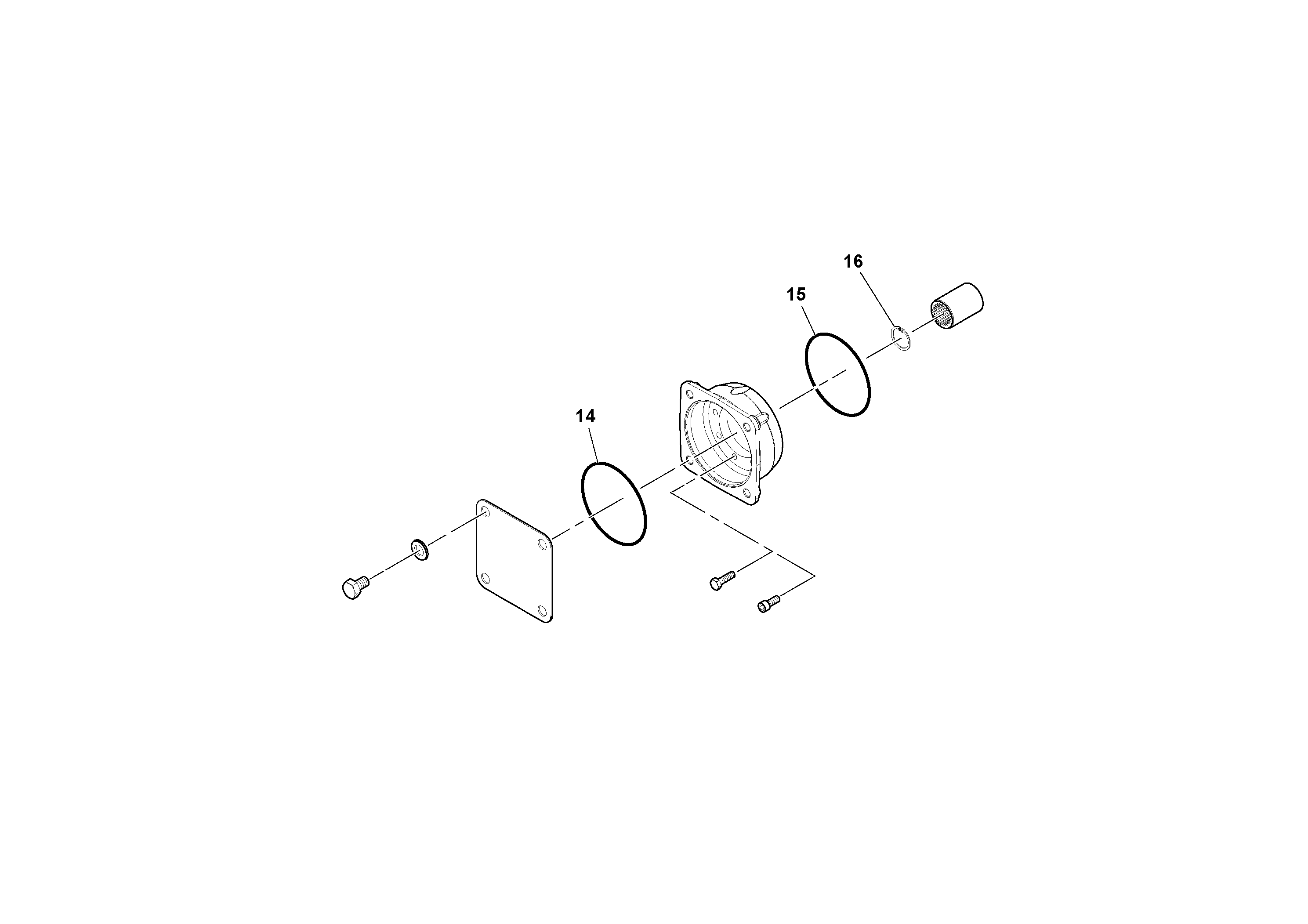 Схема запчастей Volvo SD45D/SD45F S/N 197409 - - 43571 Мост (ось) 