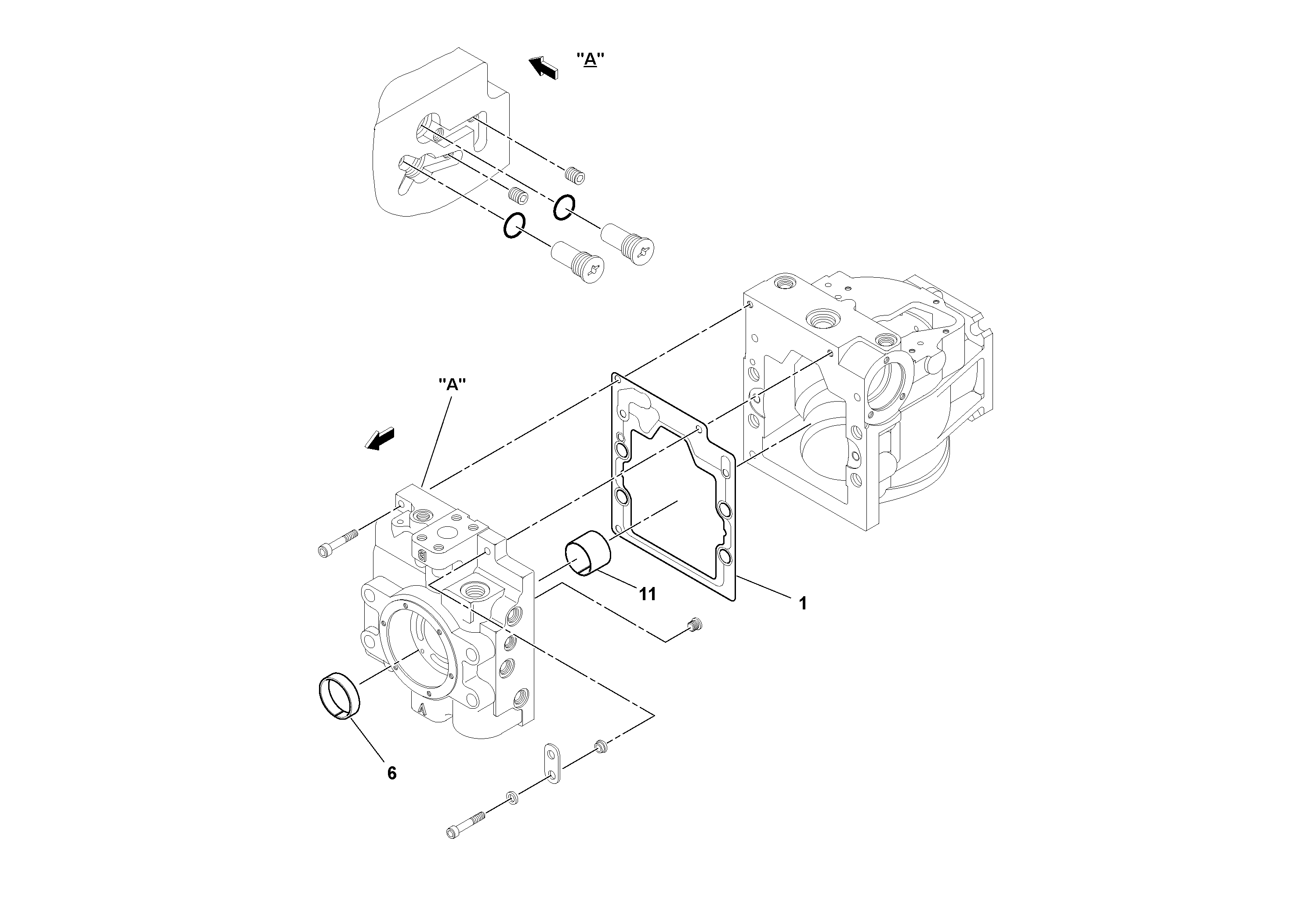 Схема запчастей Volvo SD70D/SD70F/SD77DX/SD77F S/N 197387- - 41320 Propulsion Pump 
