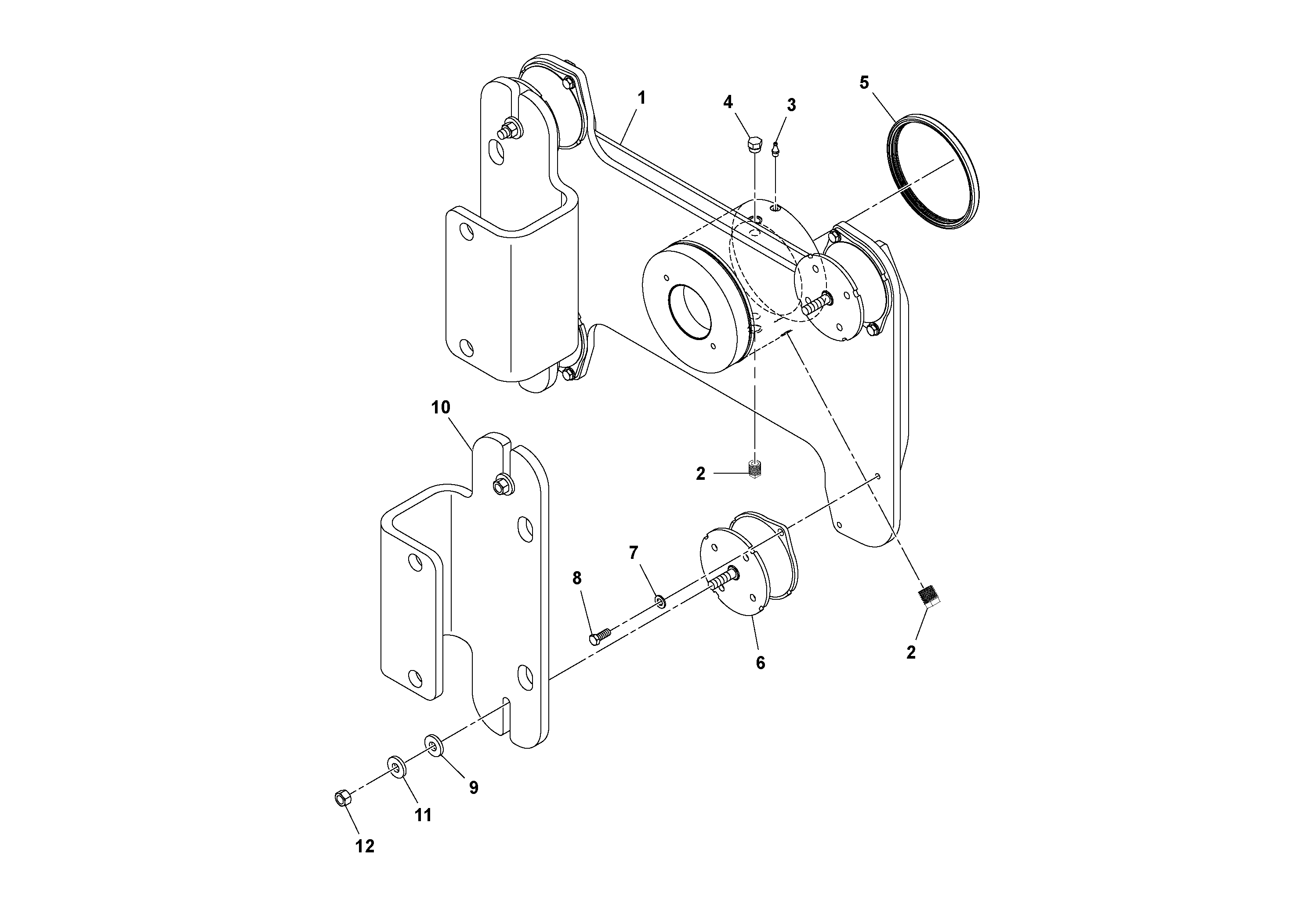 Схема запчастей Volvo SD70D/SD70F/SD77DX/SD77F S/N 197387- - 106684 Carrier Assembly 
