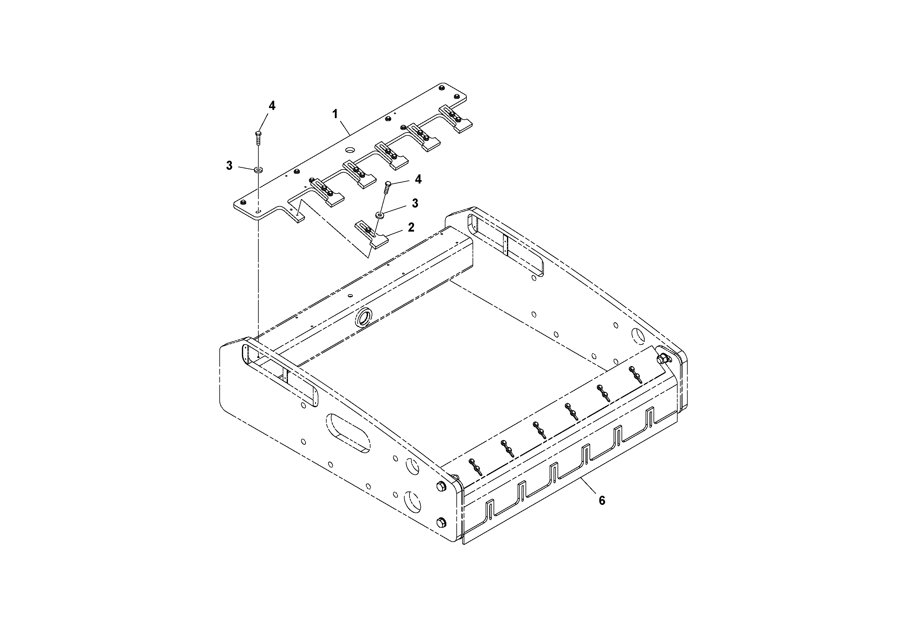 Схема запчастей Volvo SD70D/SD70F/SD77DX/SD77F S/N 197387- - 85464 Inside Scraper Installation 