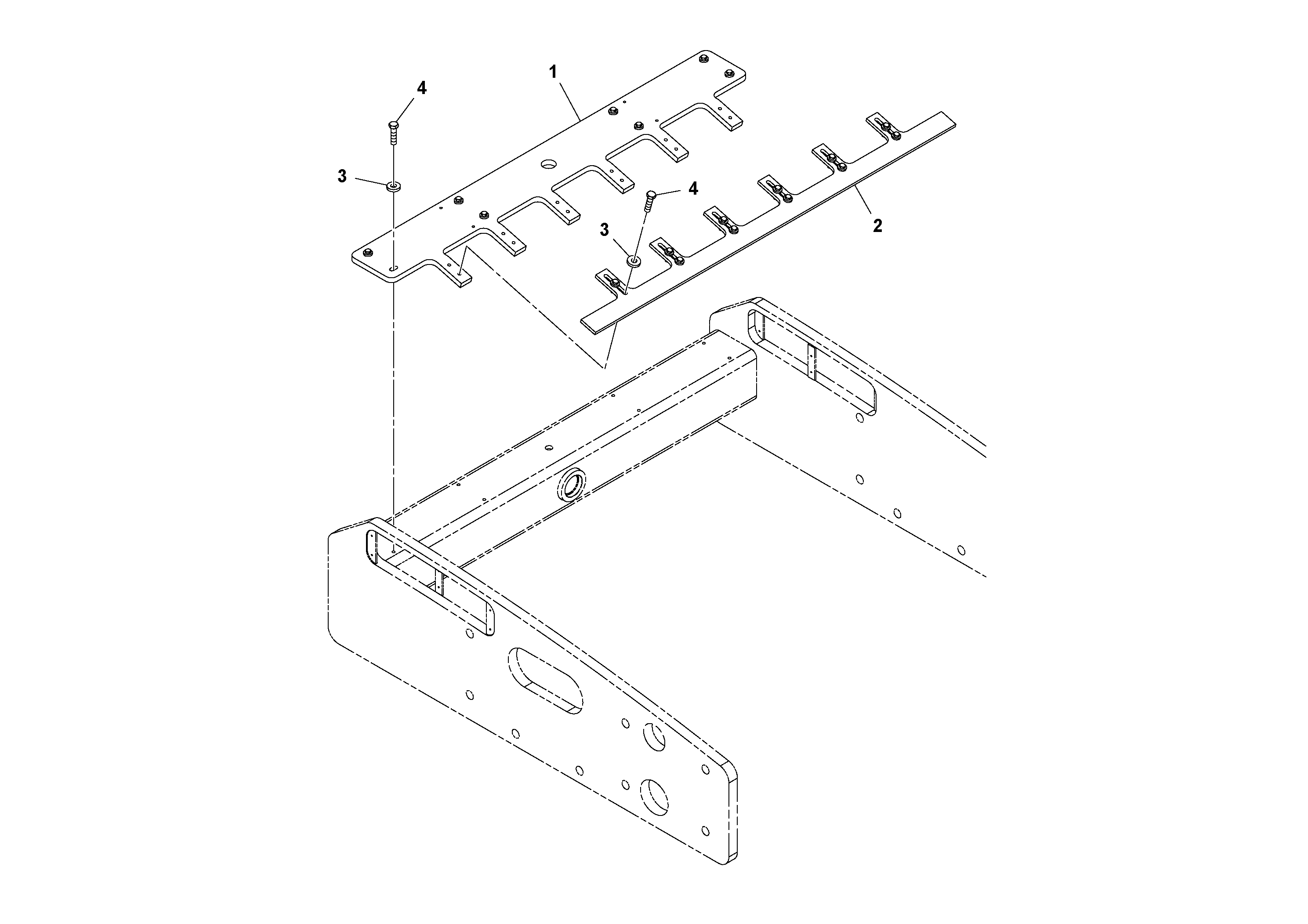 Схема запчастей Volvo SD70D/SD70F/SD77DX/SD77F S/N 197387- - 86607 Inside Scraper Installation 