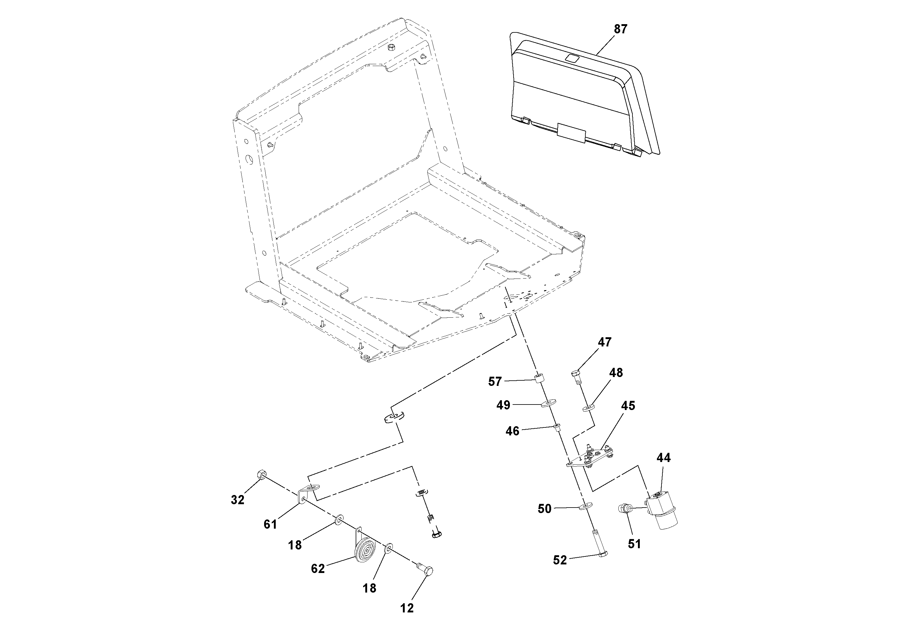 Схема запчастей Volvo SD70D/SD70F/SD77DX/SD77F S/N 197387- - 10311 Cab With Heater and Air Conditioning 