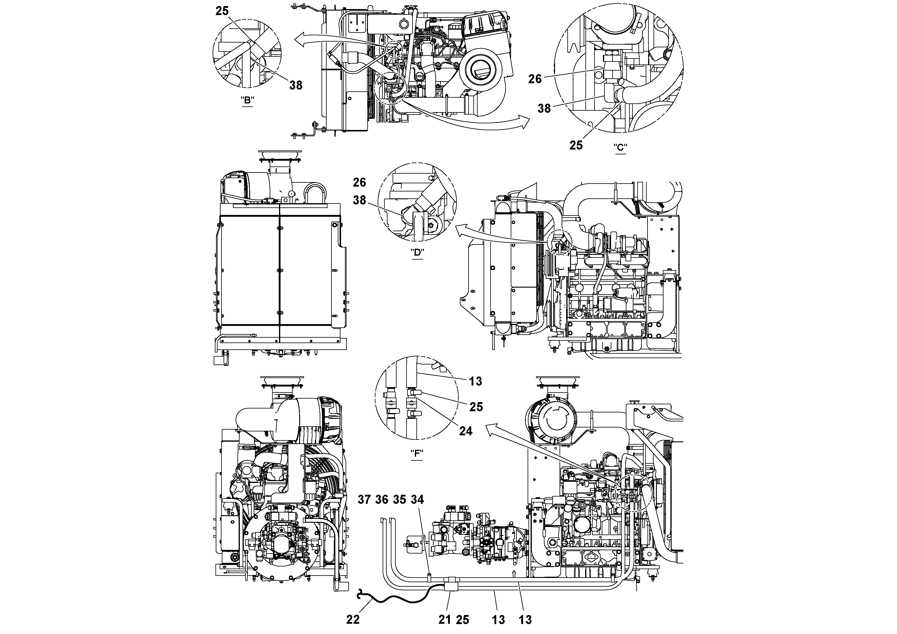 Схема запчастей Volvo SD70D/SD70F/SD77DX/SD77F S/N 197387- - 40897 Cab With Heater 