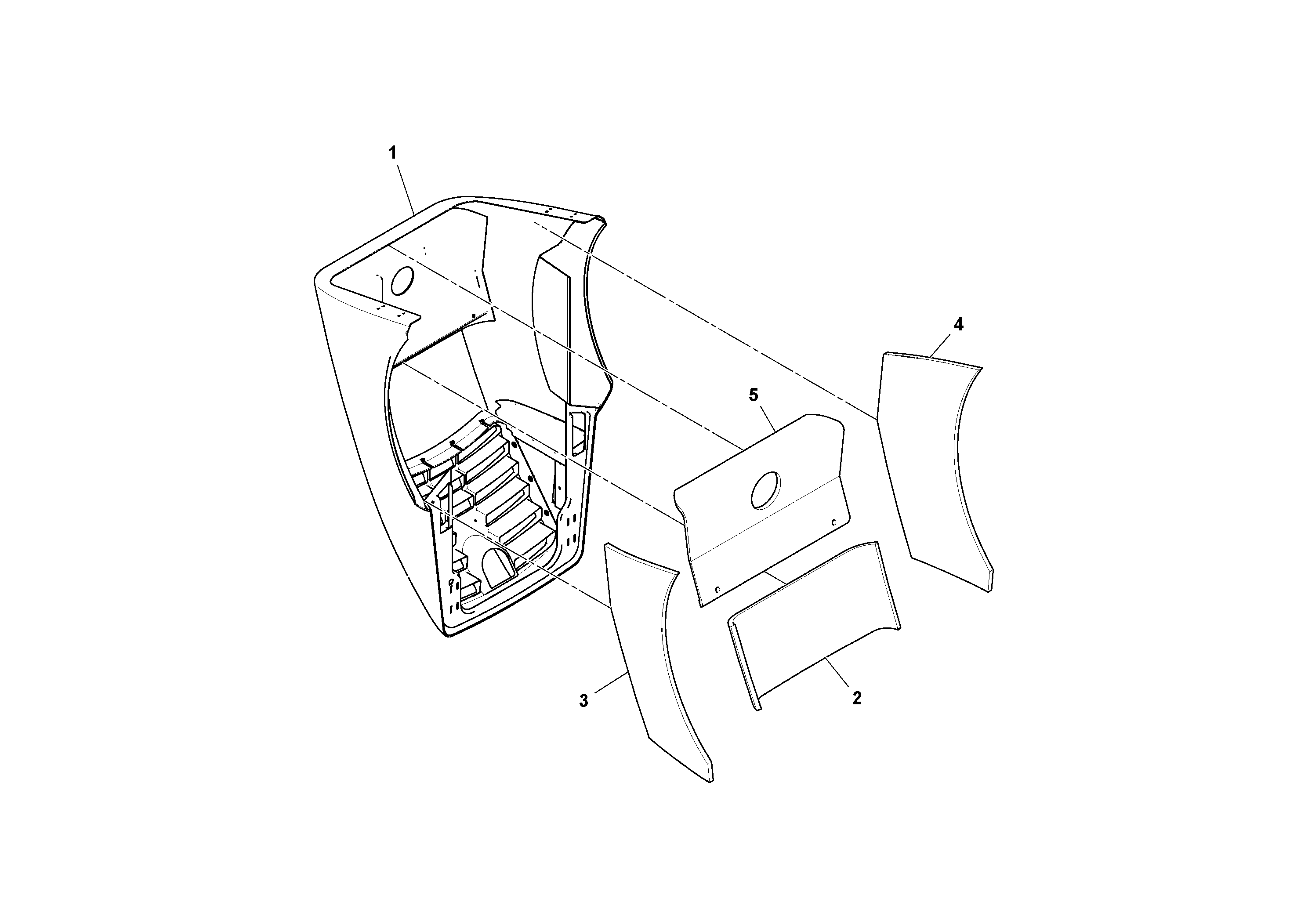 Схема запчастей Volvo SD70D/SD70F/SD77DX/SD77F S/N 197387- - 81722 Hood With Sound Foam Assembly 