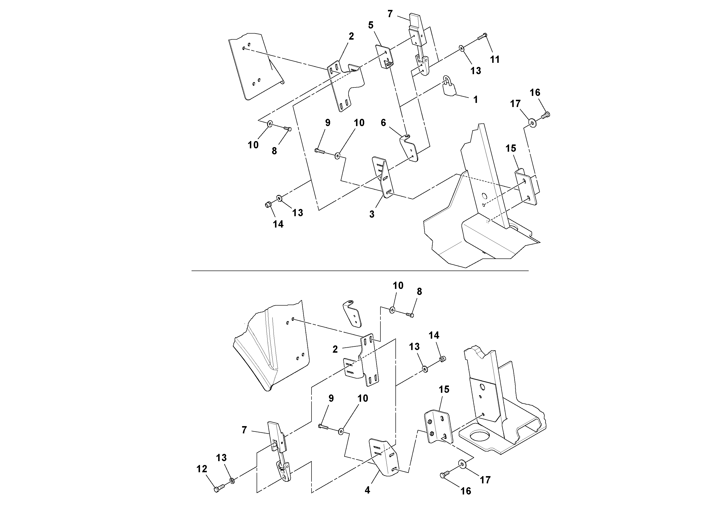 Схема запчастей Volvo SD70D/SD70F/SD77DX/SD77F S/N 197387- - 86962 No ROPS/hood lock installation 