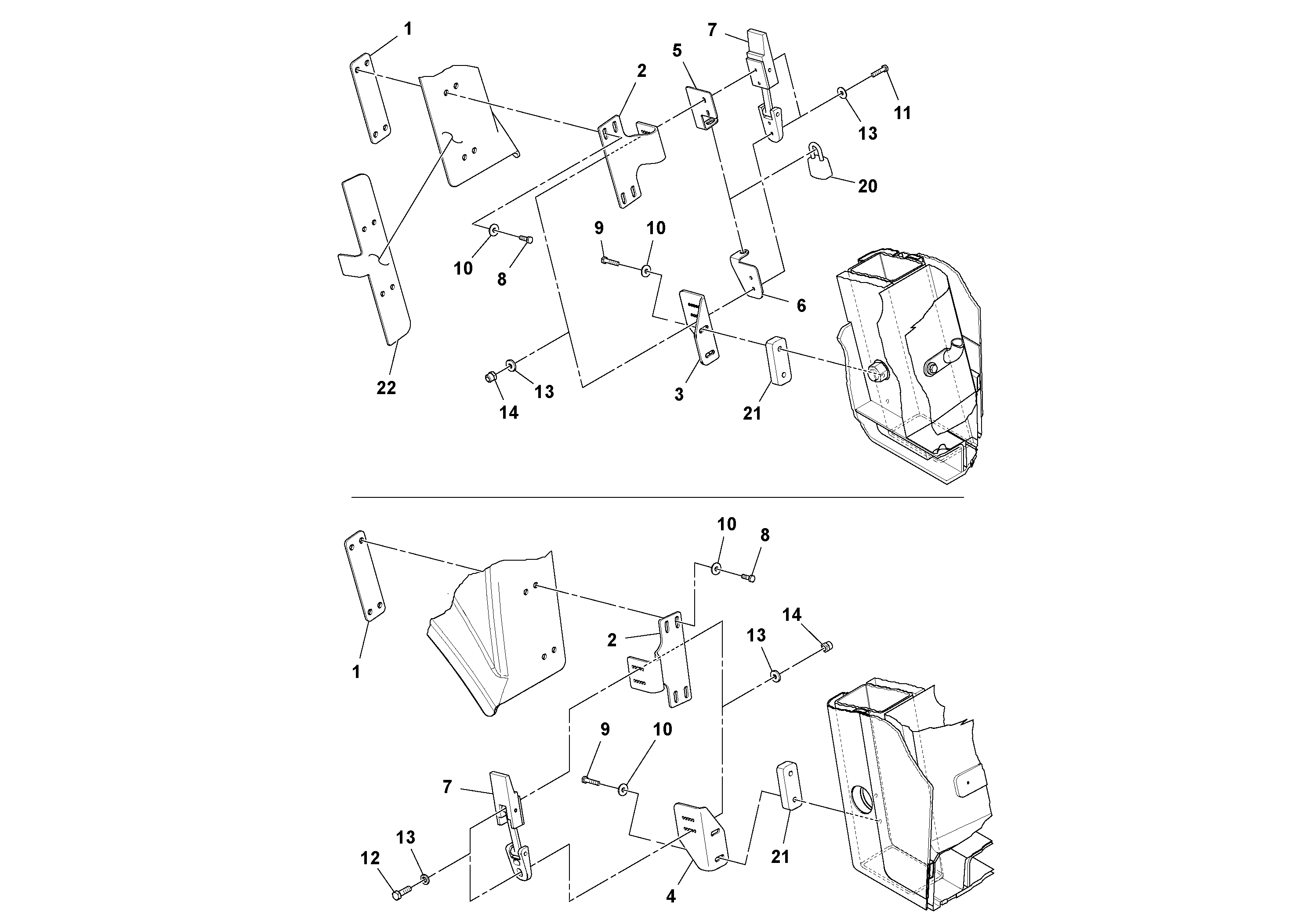 Схема запчастей Volvo SD70D/SD70F/SD77DX/SD77F S/N 197387- - 90396 Hood lock installation 