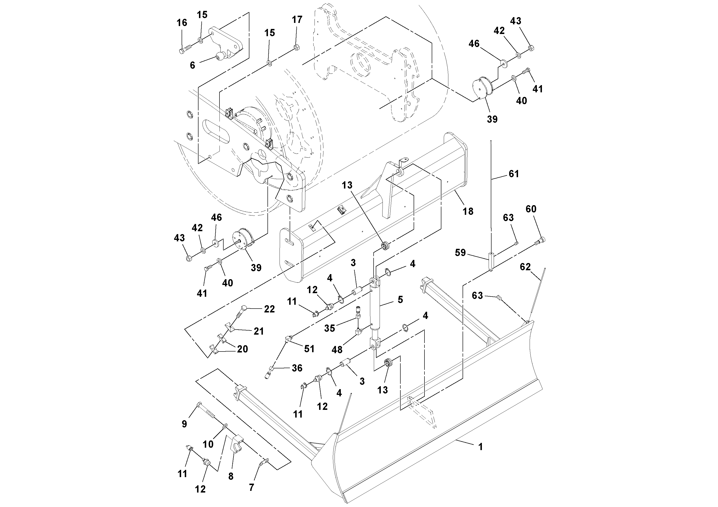 Схема запчастей Volvo SD70D/SD70F/SD77DX/SD77F S/N 197387- - 101067 Leveling Blade Pump Assembly 
